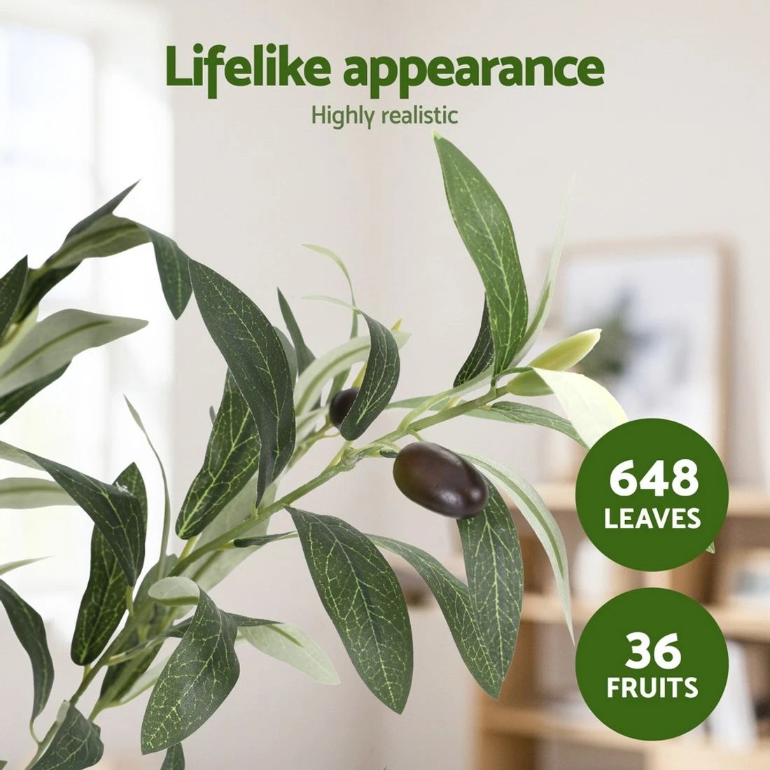5 Artiss 155cm Artificial Olive Tree Faux Trees Indoor Decor Artificial Plants Lifelike Plant - Green, 5 of 9