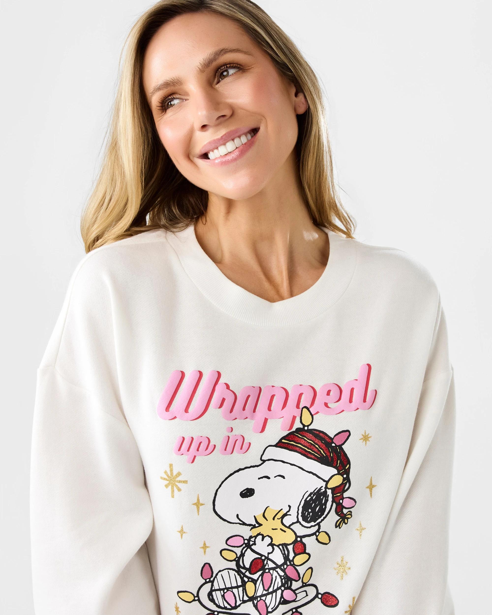 4 Peanuts License Christmas Long Sleeve Sweatshirt Snoopyxmas, 4 of 6