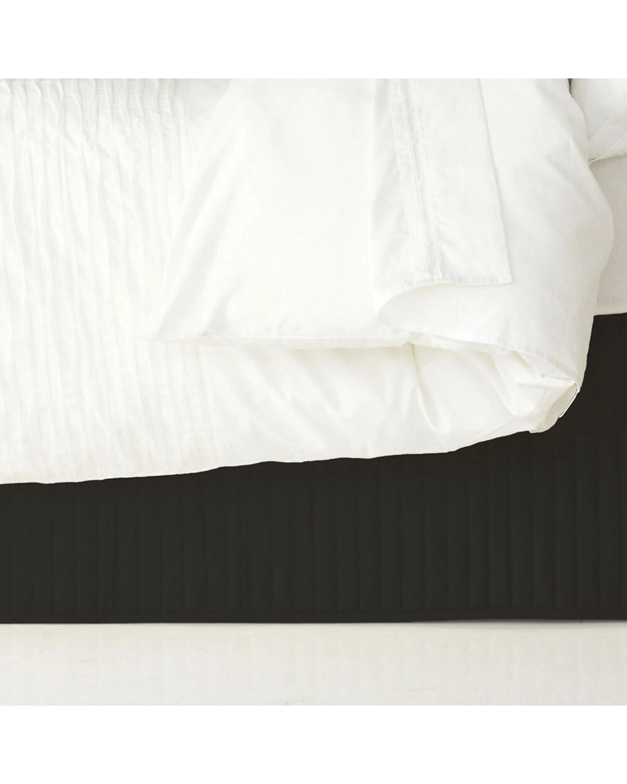 1 Ardor Boudoir Easy Fit Quilted Channel Valances - King Bed - Black, 1 of 2