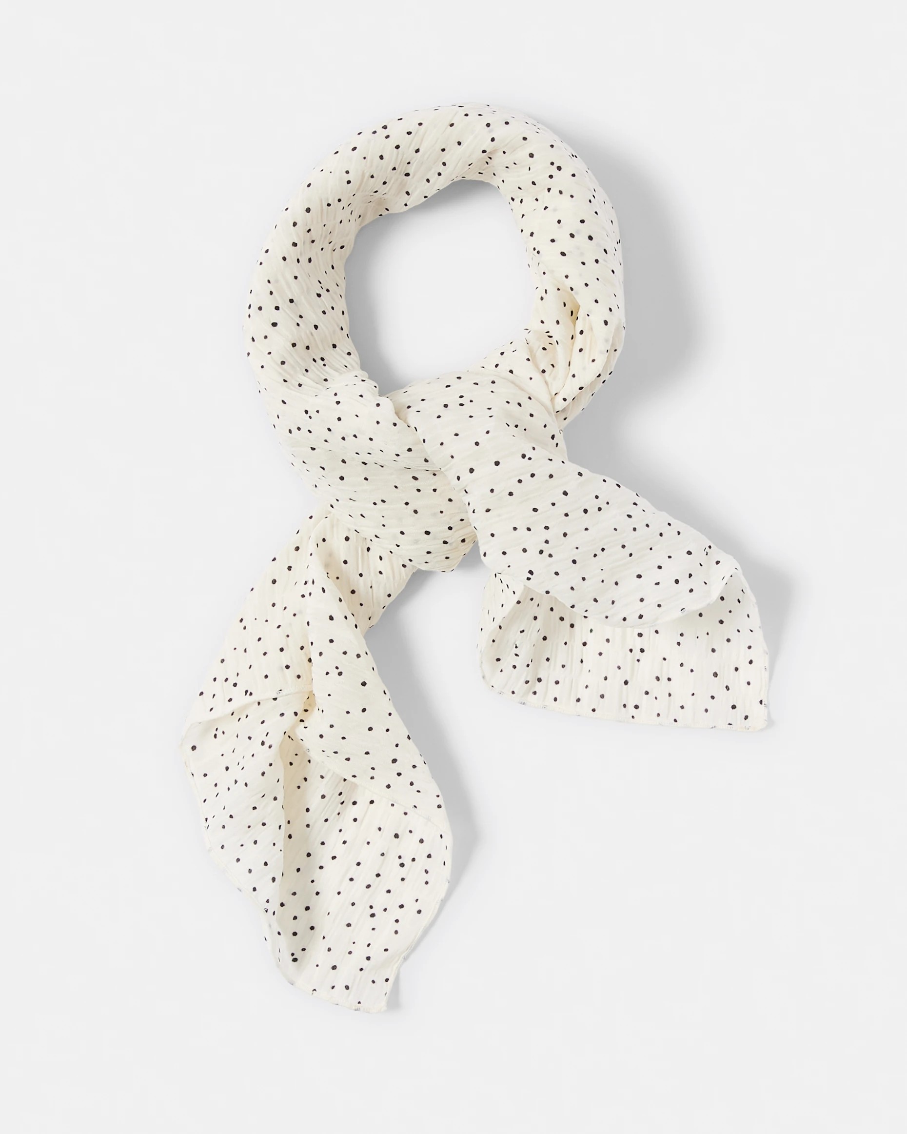 1 Mini Polka Scarf - White, 1 of 4