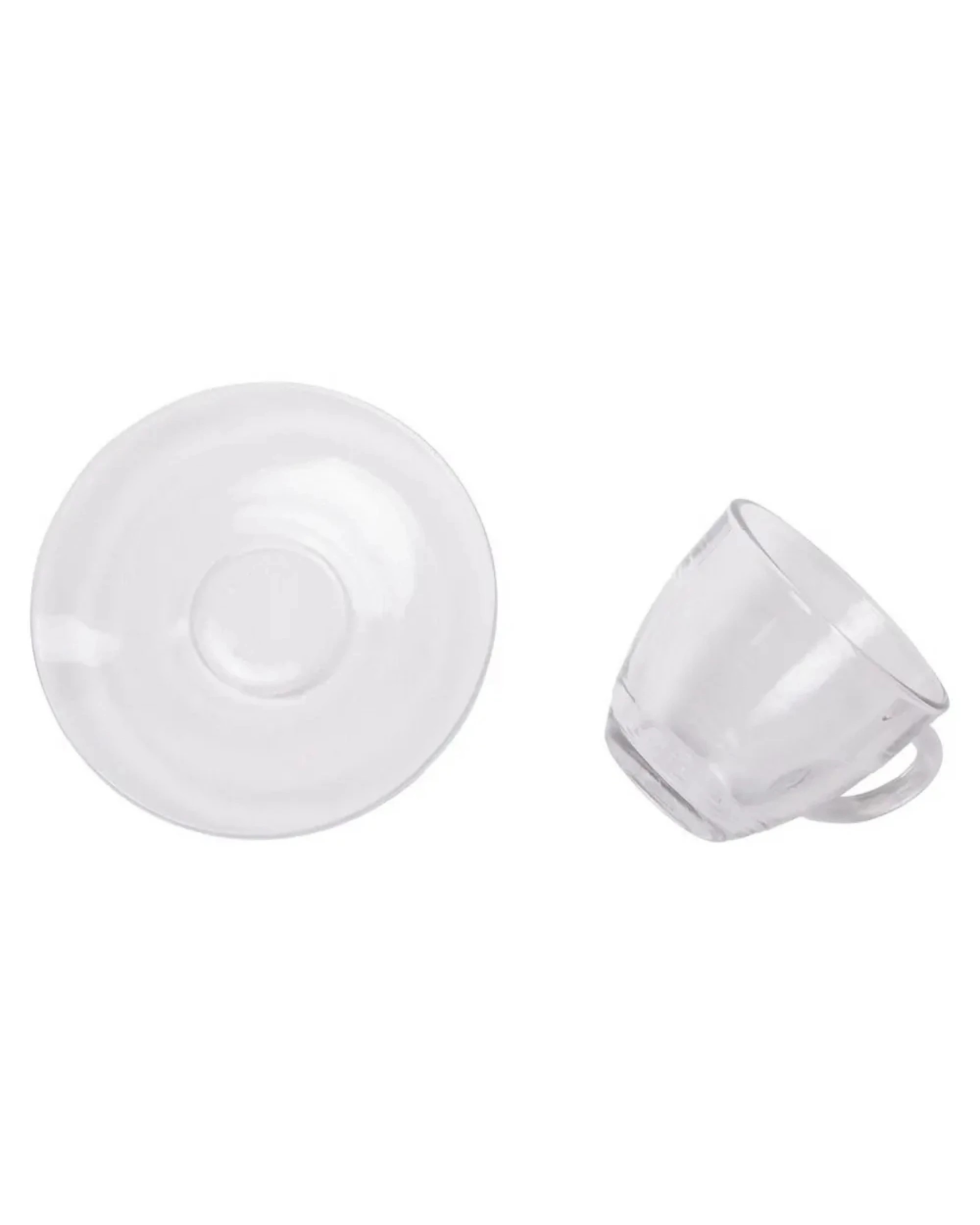 4 Duralex 6pcs Gigogne Clear Tea Coffee Cup & Saucer Set - 220ml per cup, 4 of 5