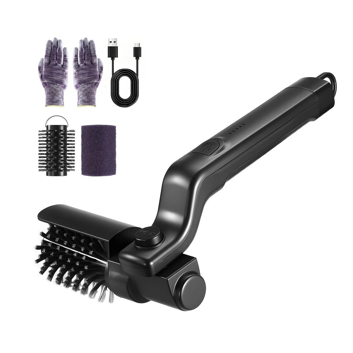 1 Ausway Rechargeable Electric BBQ Grill Brush Cleaner with Rotating Head for Cast Iron Stainless Steel Grate, 1 of 1