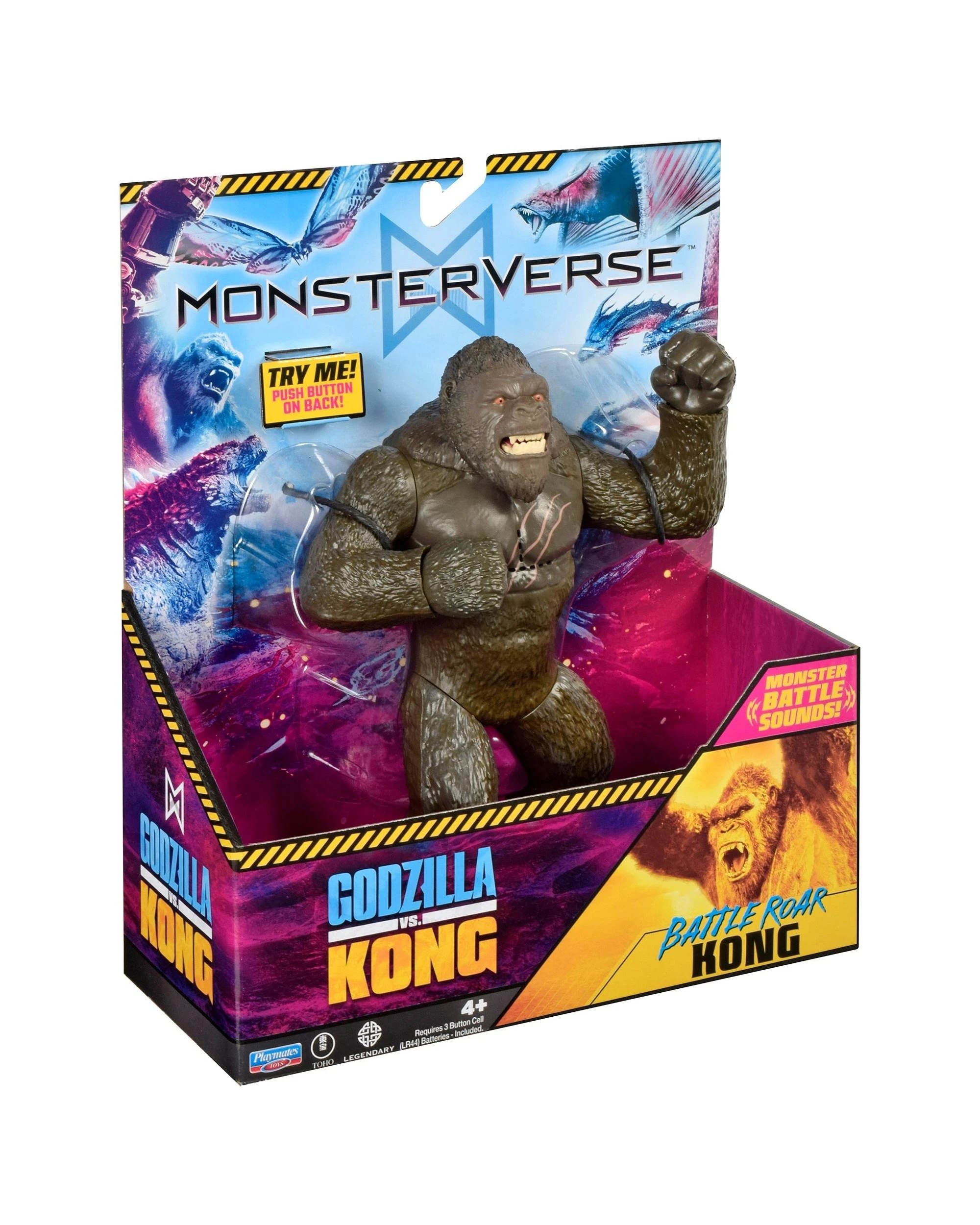 2 MonsterVerse Godzilla vs Kong Battle Roar Kong Deluxe Electronic 7 inch Figure, 2 of 7