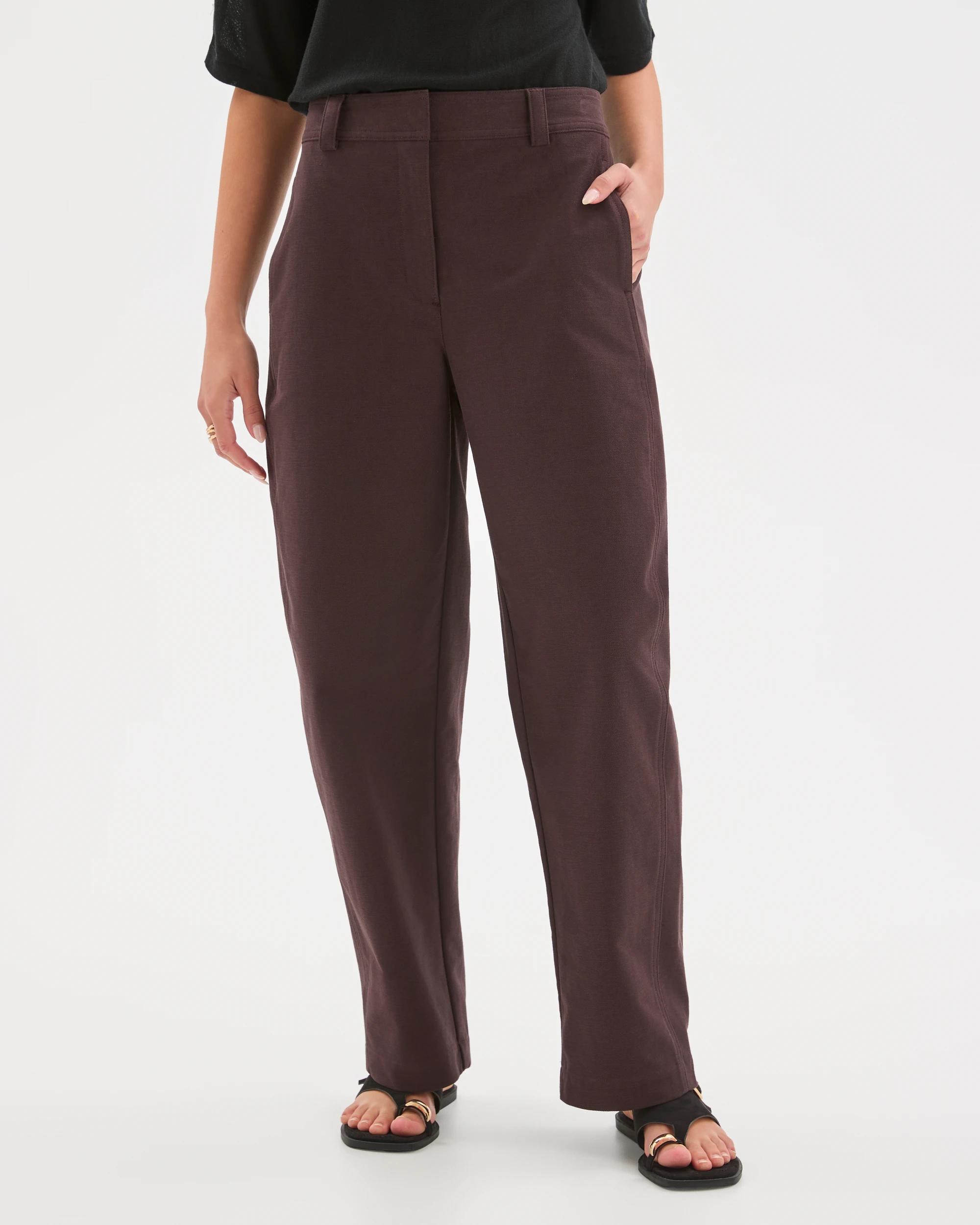 4 Target Petites Petites Forward Seam Pants CHOCOLATE PLUM, 4 of 6