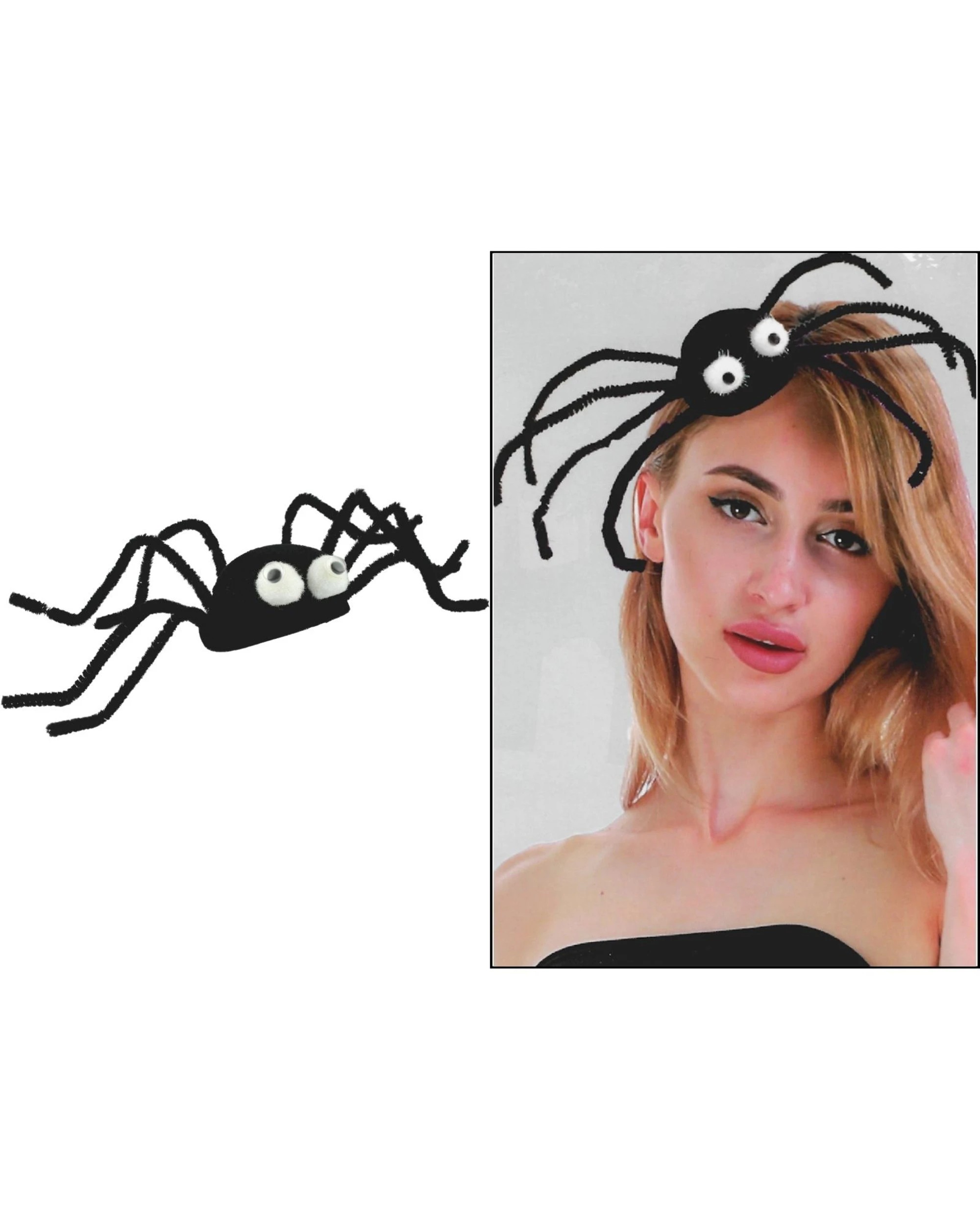 1 JD Party Spider Hair Clip 10cm - One Size - Black, 1 of 3
