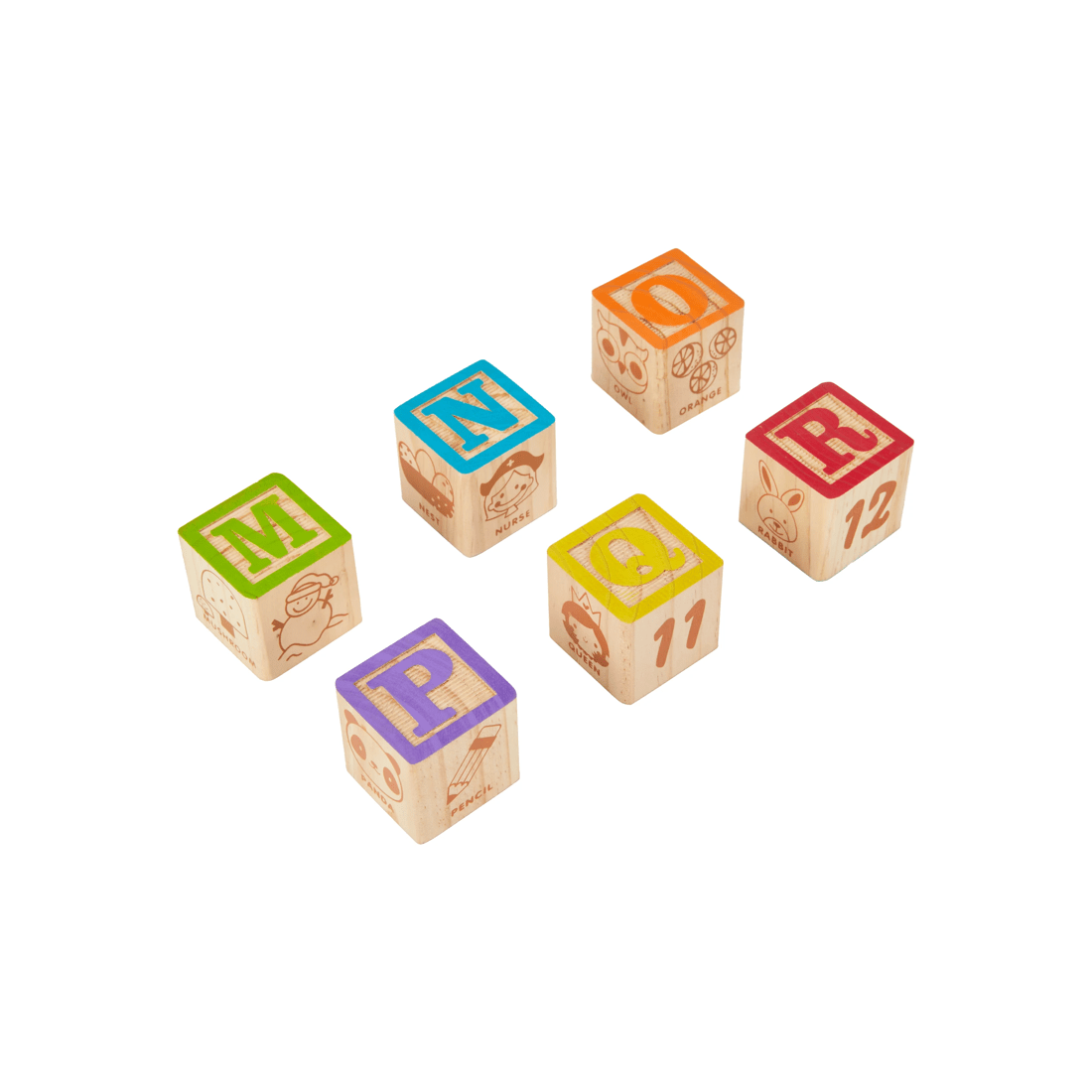5 Wooden Alphabet Blocks, 5 of 8