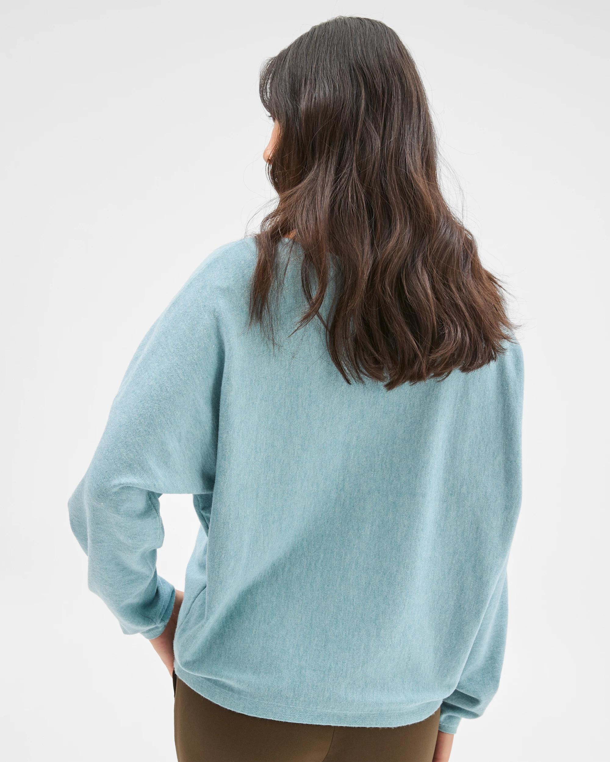 6 Preview Dolman Sleeve Boat Neck Knit Jumper ARCTIC BLUE, 6 of 6