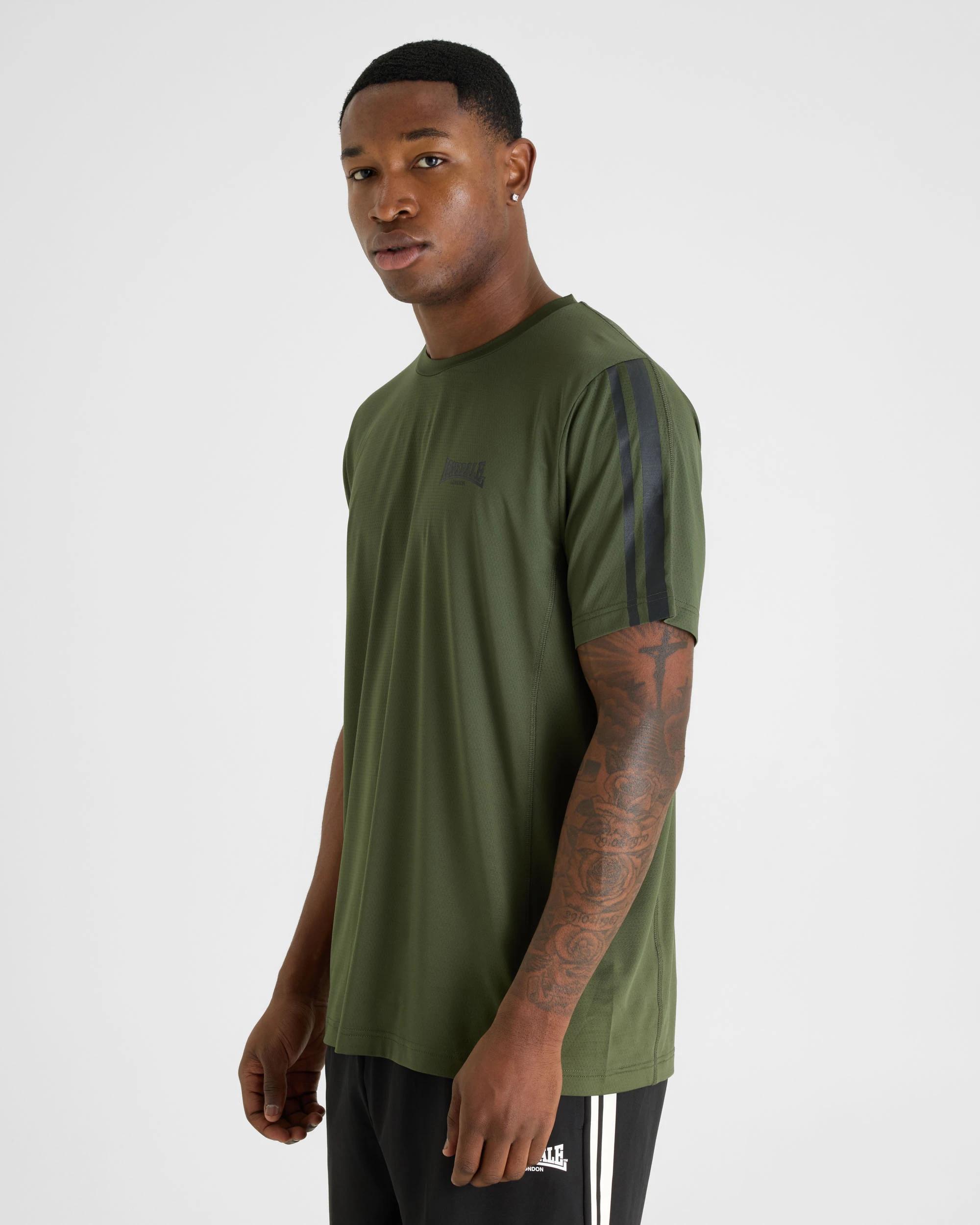 4 Lonsdale London Active T-Shirt OLIVE, 4 of 5