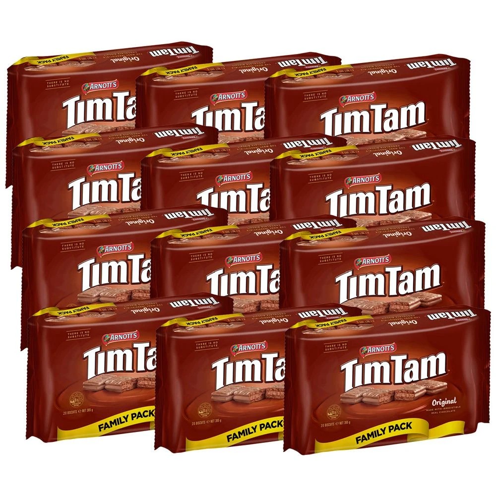 1 Arnotts Tim Tam Family Pack 365g 12 Pack, 1 of 5
