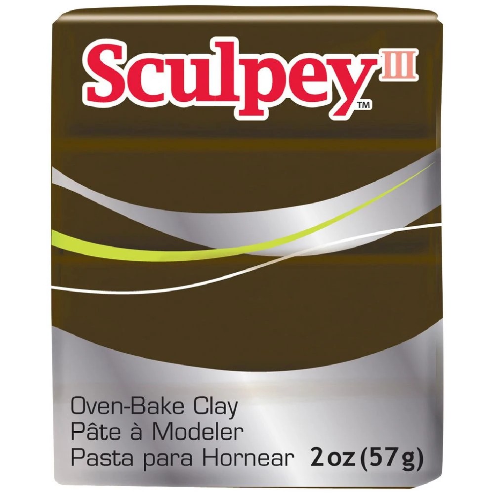 1 Sculpey III Modelling Clay Suede Brown 57g, 1 of 3
