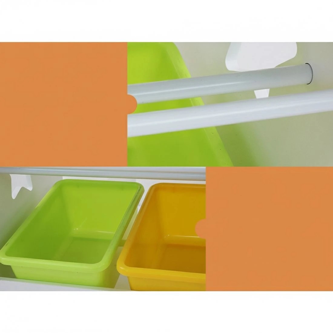 4 Keezi 3PCS Kids Table and Chairs Set Children Furniture Play Toys Storage - Multi, 4 of 5