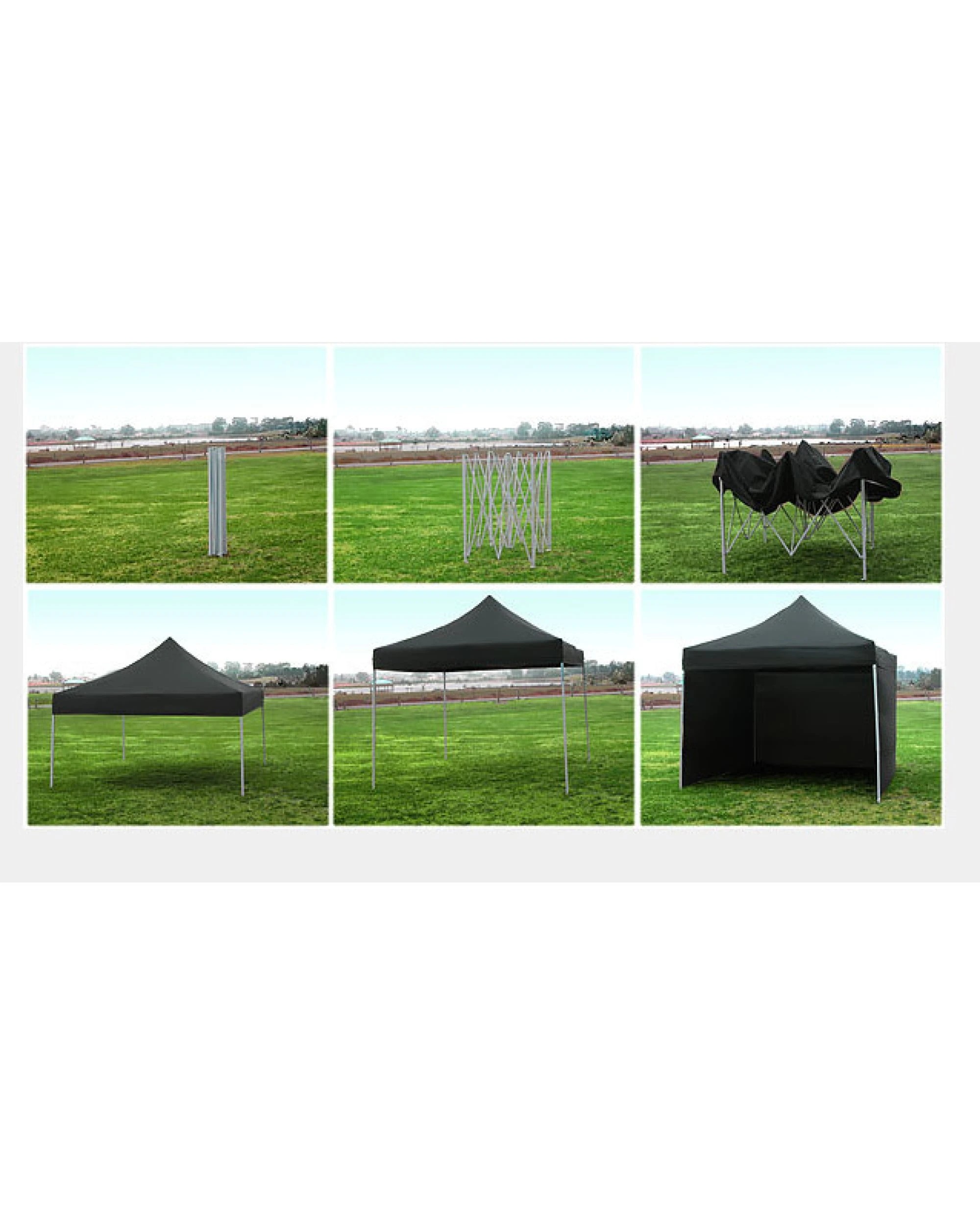 9 Wallaroo 3m x 3m Outdoor Gazebo Folding Party Tent Marquee Canopy Camping Beach - White, 9 of 9