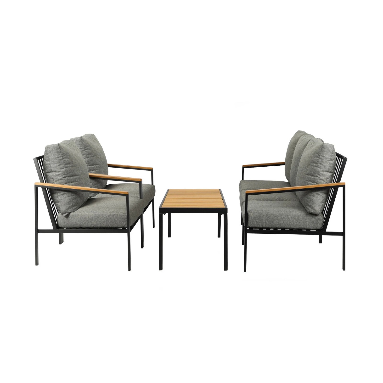 6 Livsip Outdoor Lounge Sofa Set Patio Furniture Dining Table Chairs
 - Black
 - Black, 6 of 9