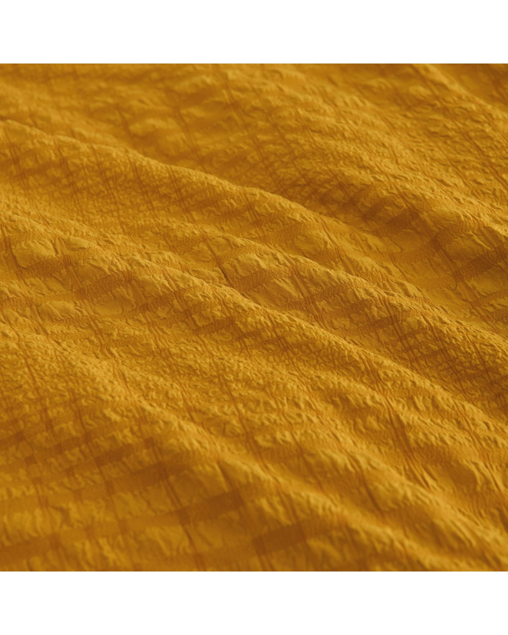 4 Dreamaker Ellis Seersucker Quilt Cover Set - Double Bed - Mustard, 4 of 7