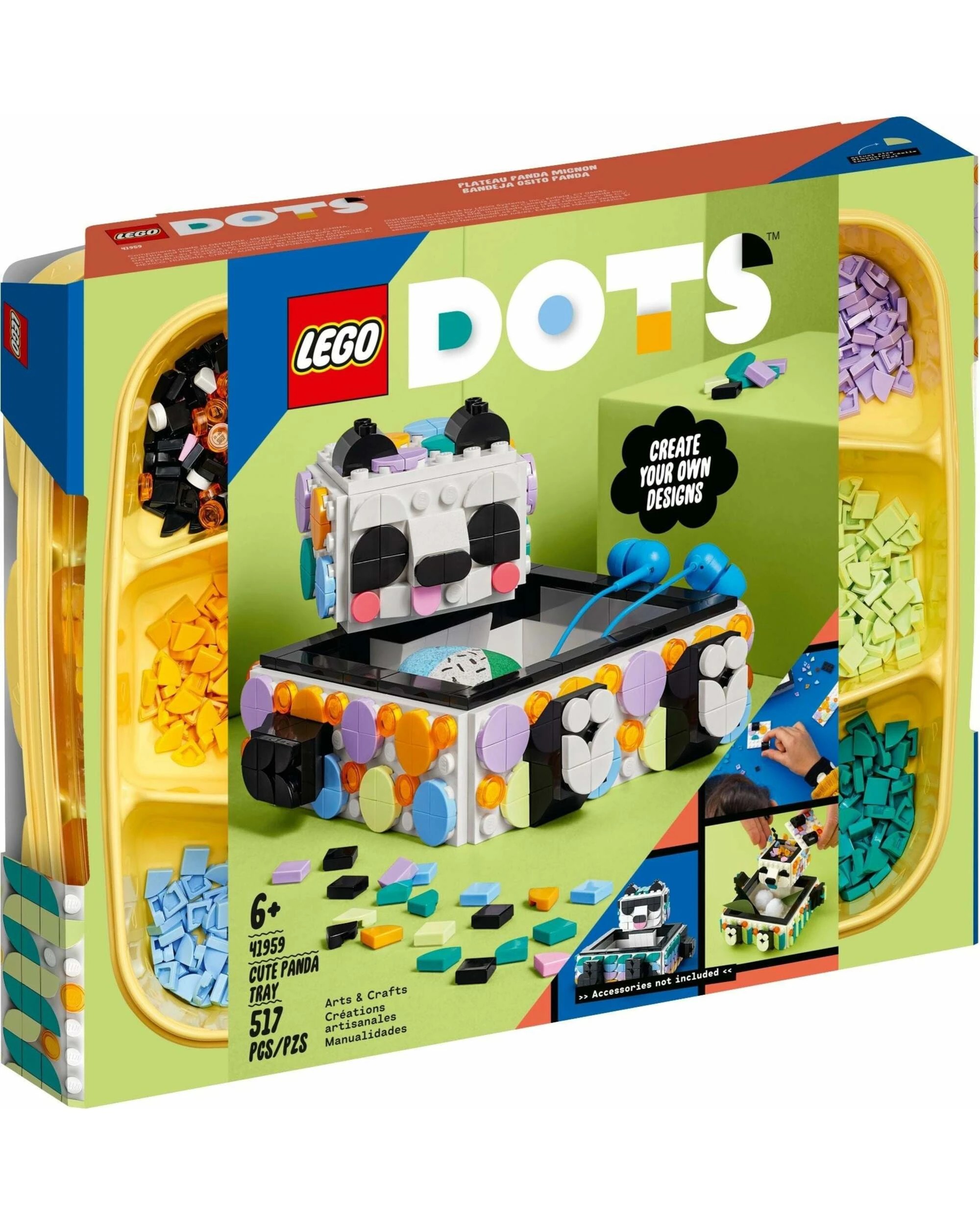 1 LEGO DOTS 41959 Cute Panda Tray, 1 of 5