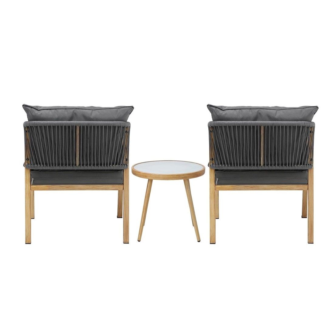 4 Livsip Outdoor Bistro Set Dining Chairs Table Patio Furniture Setting 3 Piece
 - Multi, 4 of 10