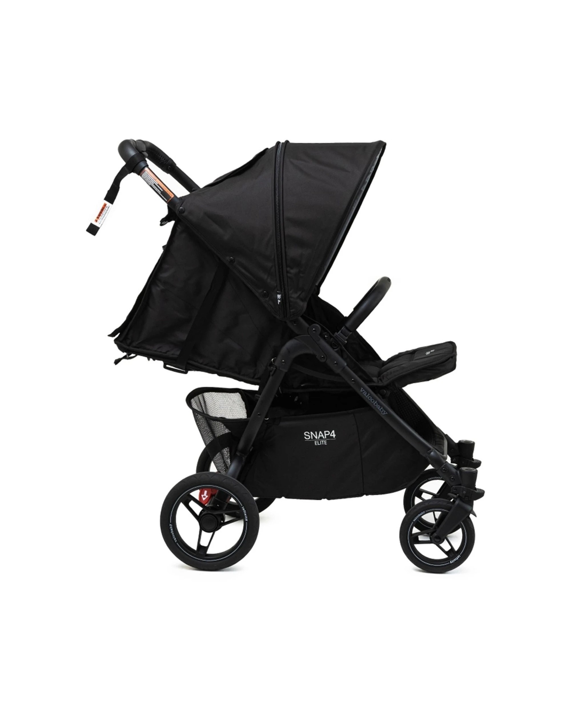 6 Valcobaby Snap 4 Elite Pram Stroller Lightweight All-Terrain Infinity - Black, 6 of 8