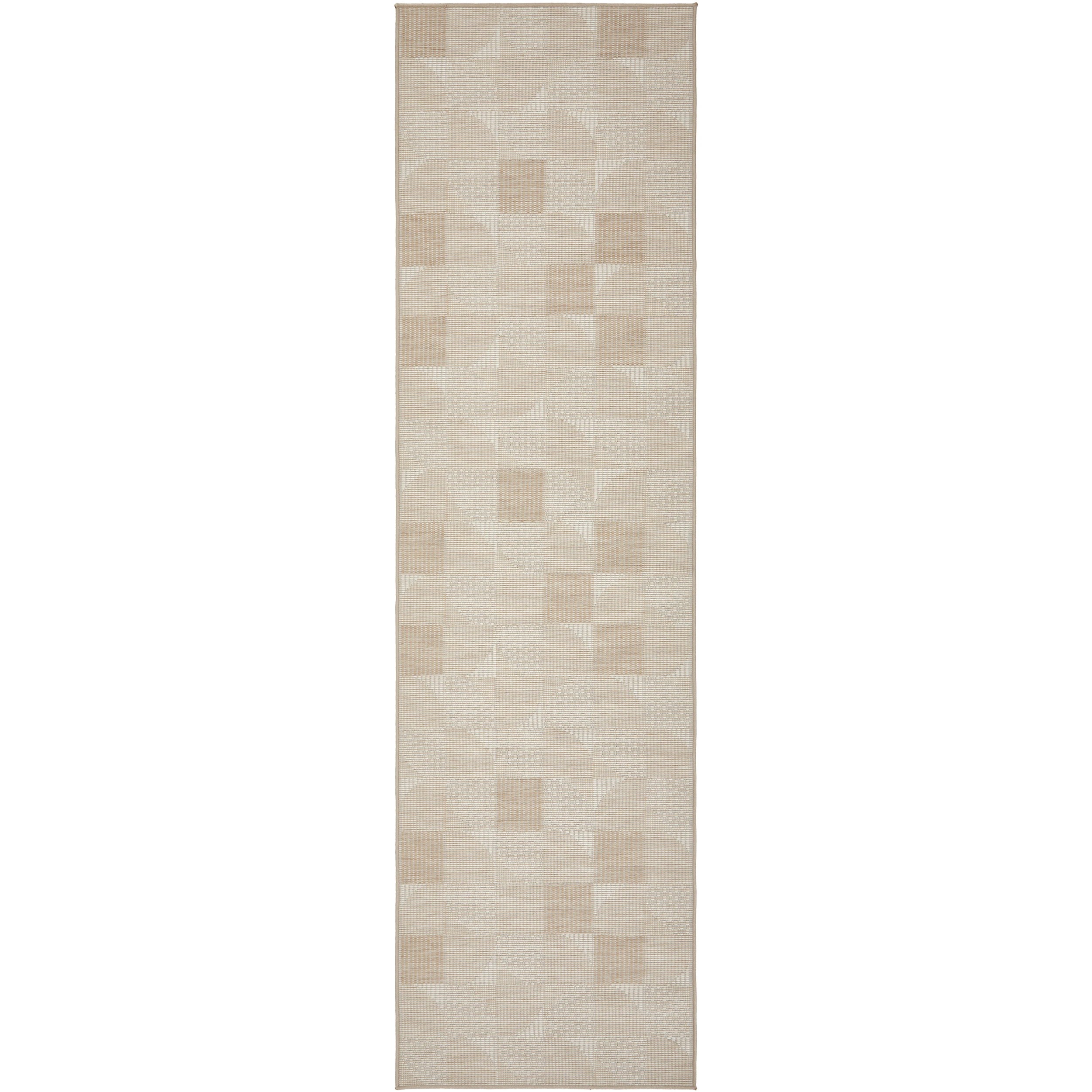 2 Common Ground Rugs Palmline Selin 300x80cm - Medium Outdoor Rug - Beige, 2 of 7