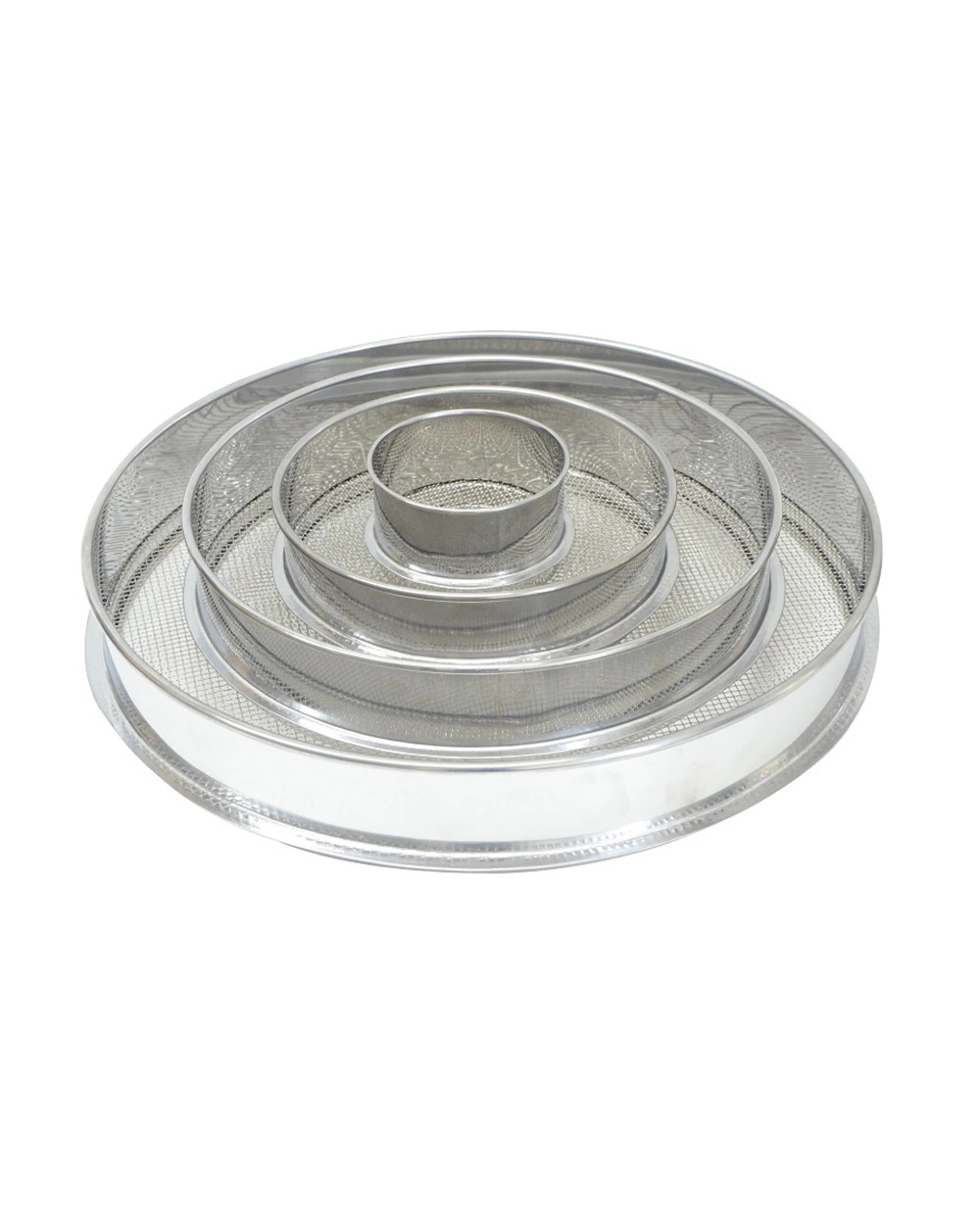 1 Alfresco Gardenware Alfresco 4 Pack Garden Sieves Set in Silver, 1 of 1