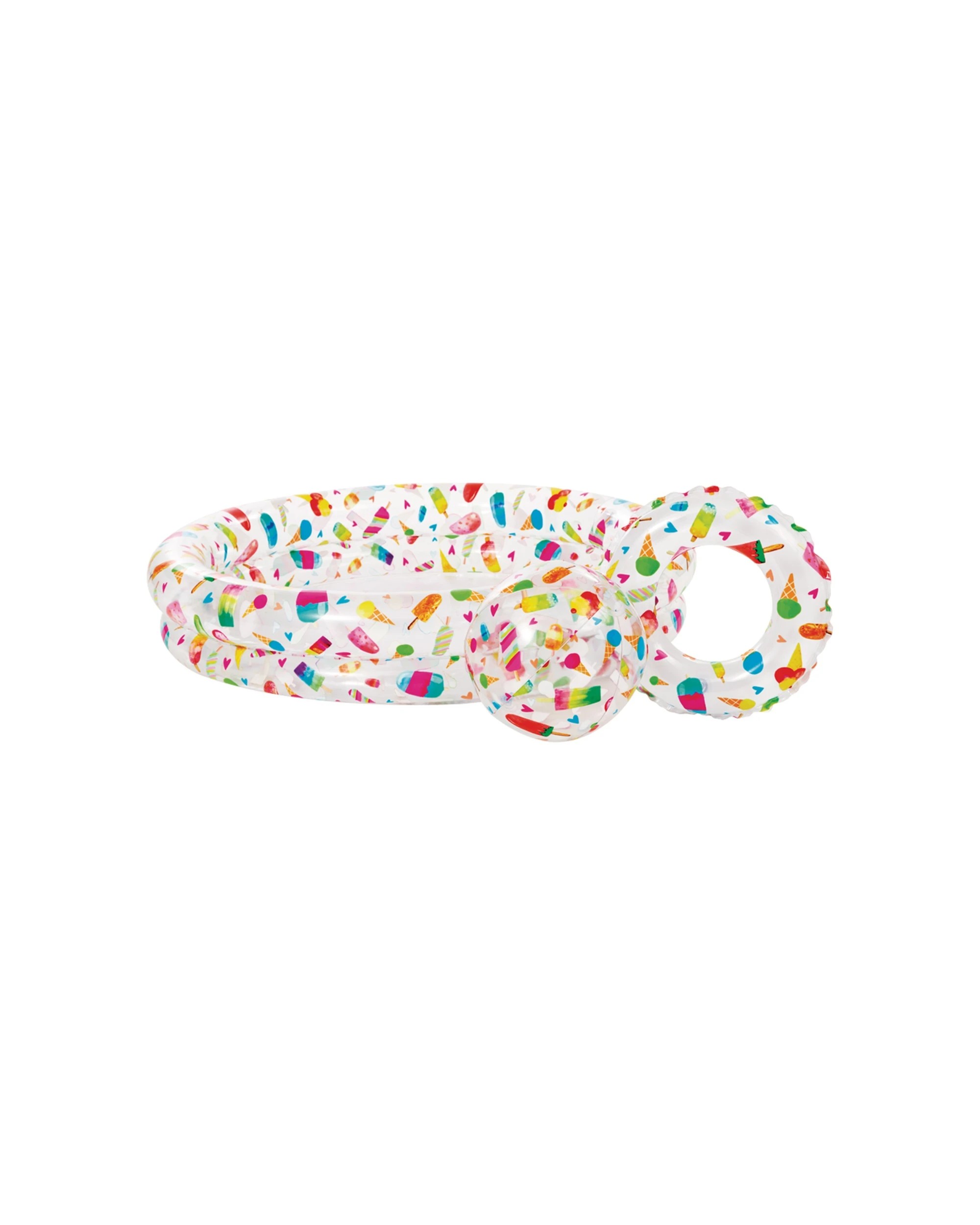 1 Intex Ice Pop Vinyl Inflatable Pool Ball Ring Set - Multi, 1 of 7