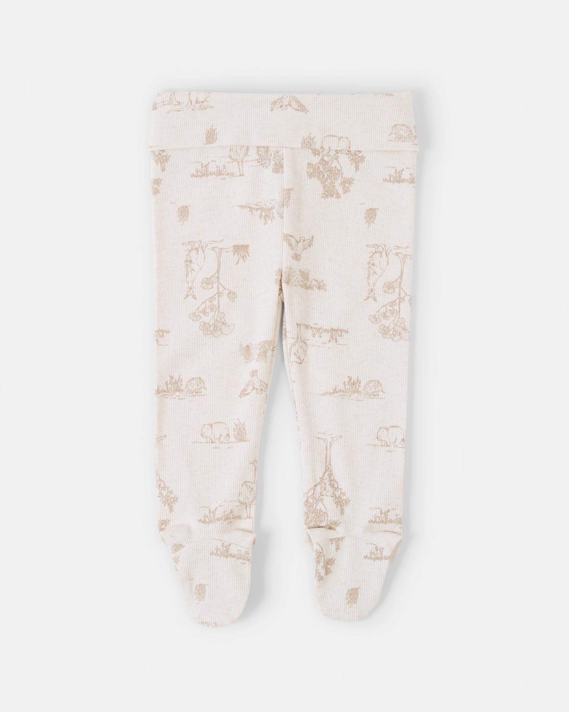 4 2 Piece Long Sleeve Newborn Set Beig Animl, 4 of 6