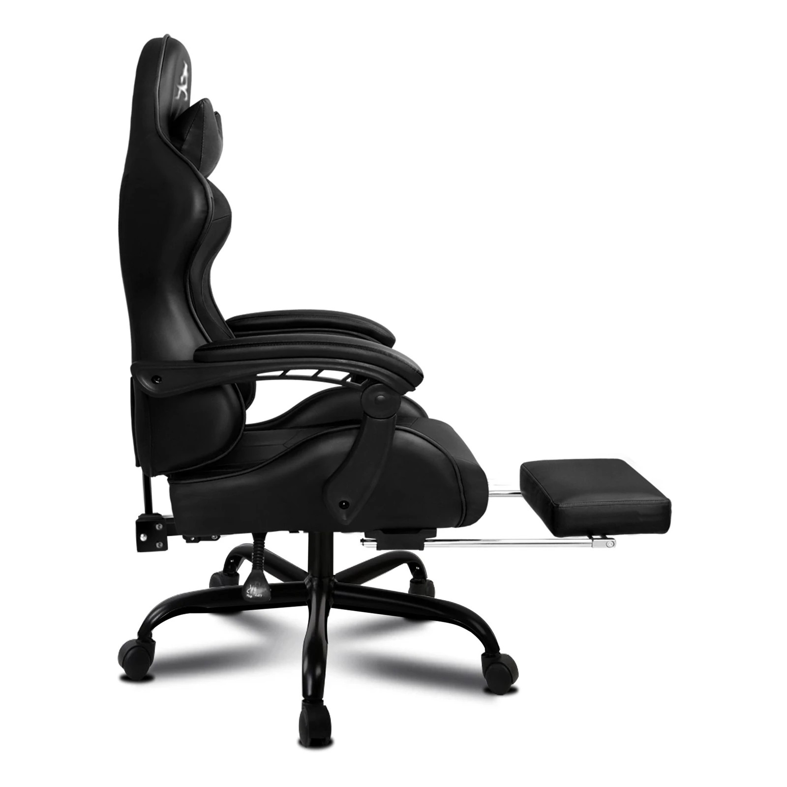 5 Alfordson Gaming Chair Office Executive Racing Footrest Seat Leather - Black, 5 of 10
