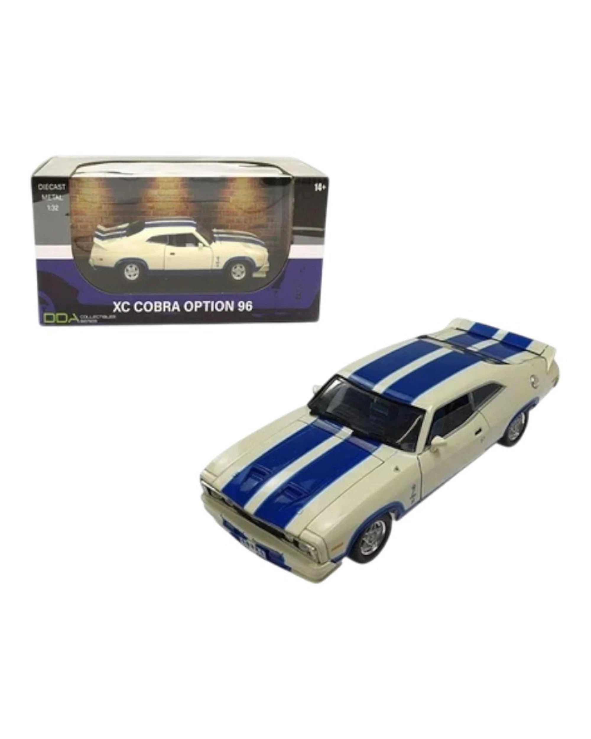 3 DDA Ford Falcon XC Cobra Option 96 White with Blue Stripes 1:32 Scale Diecast Vehicle, 3 of 4