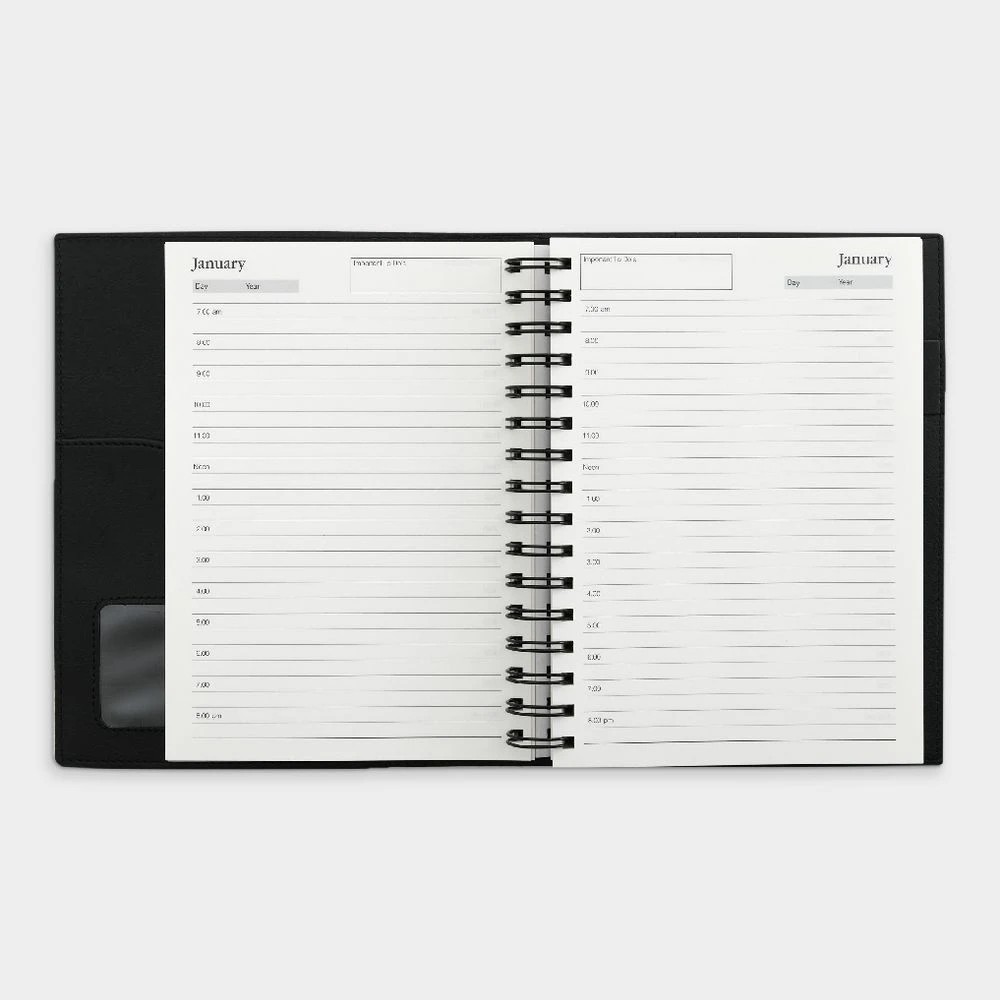 8 Collins Debden Vanessa A5 Day-to-Page Undated Diary Black, 8 of 8