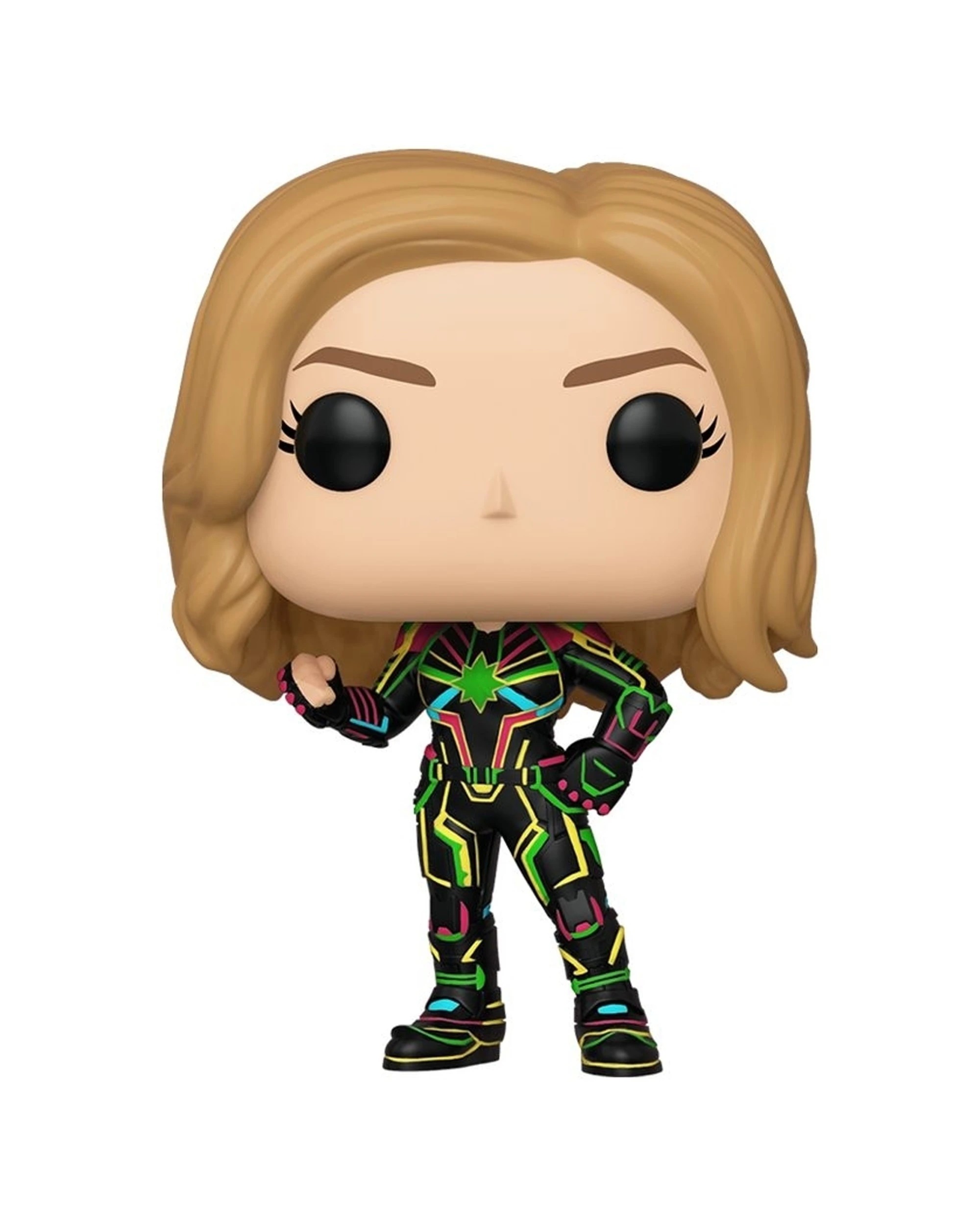 3 Pop Captain Marvel - Captain Marvel Neon Suit Funko Pop Action Figure 10cm - Multi, 3 of 3