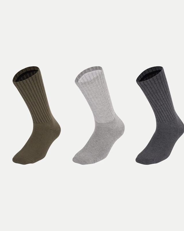 3 Pack Bamboo Rib Crew S