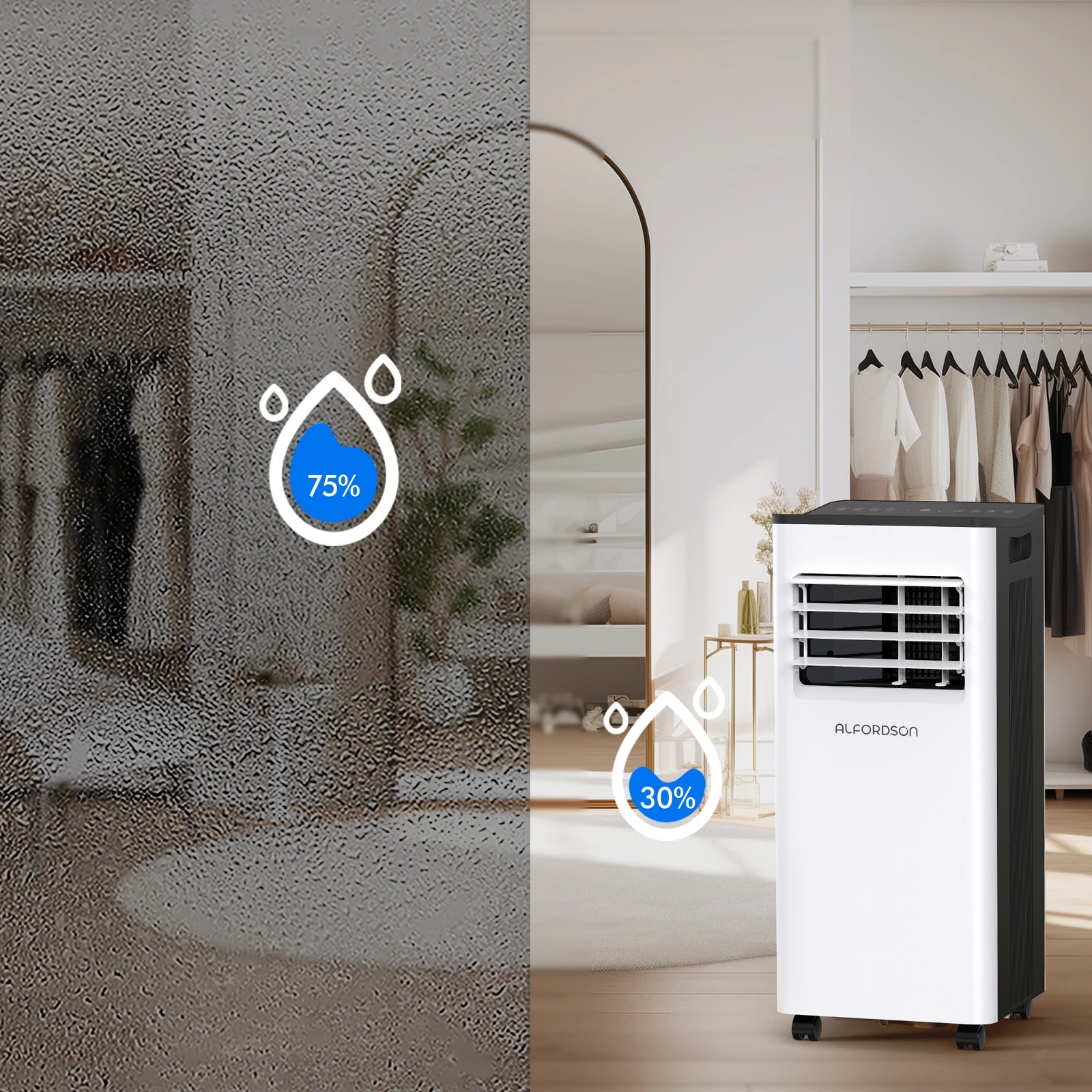 8 Alfordson 7000BTU Portable Air Conditioner - White, 8 of 9