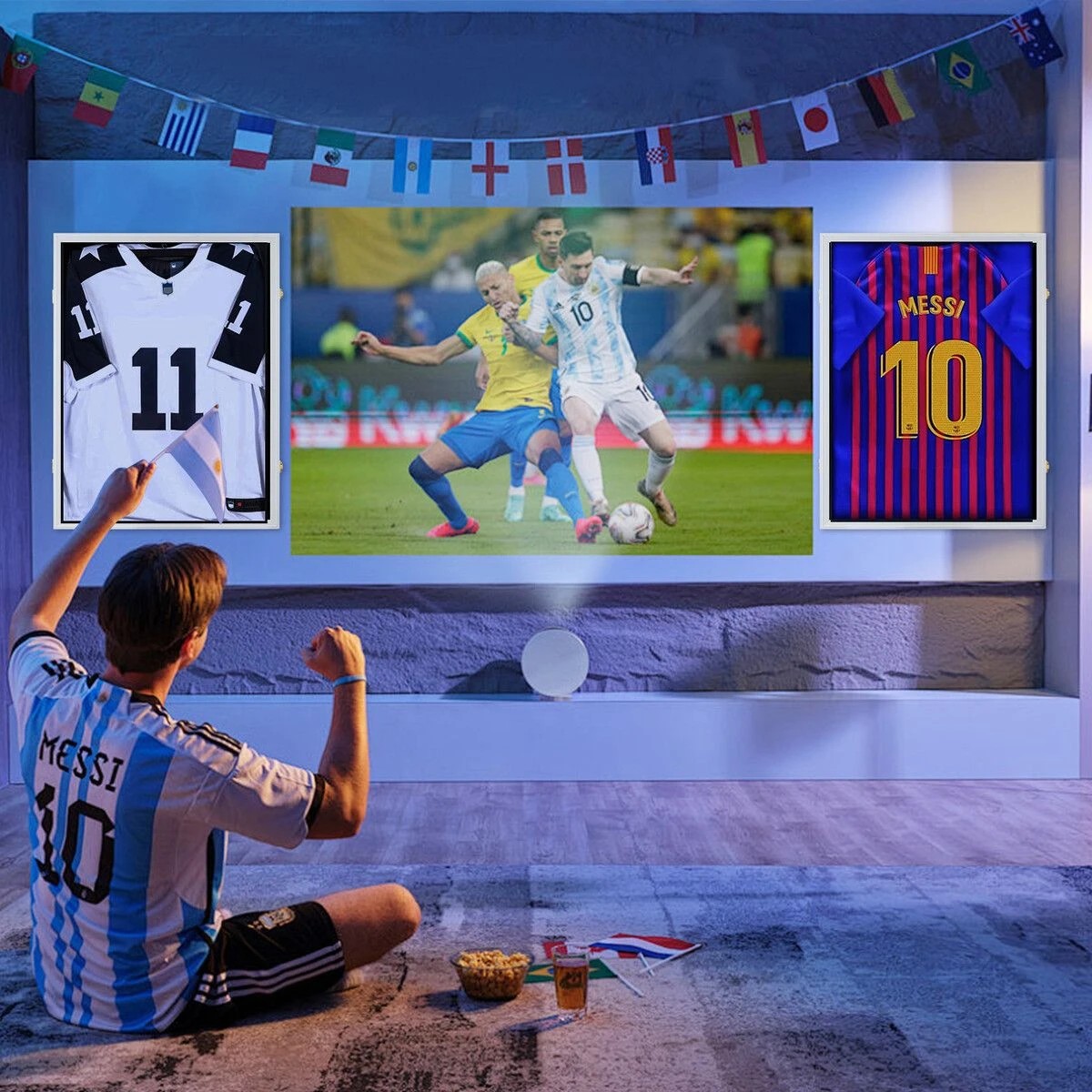 3 Ausway Jersey Display Case Frame Shadow Box Sports Memorabilia Wall Mounting Showcase Football Basketball Hockey, 3 of 4