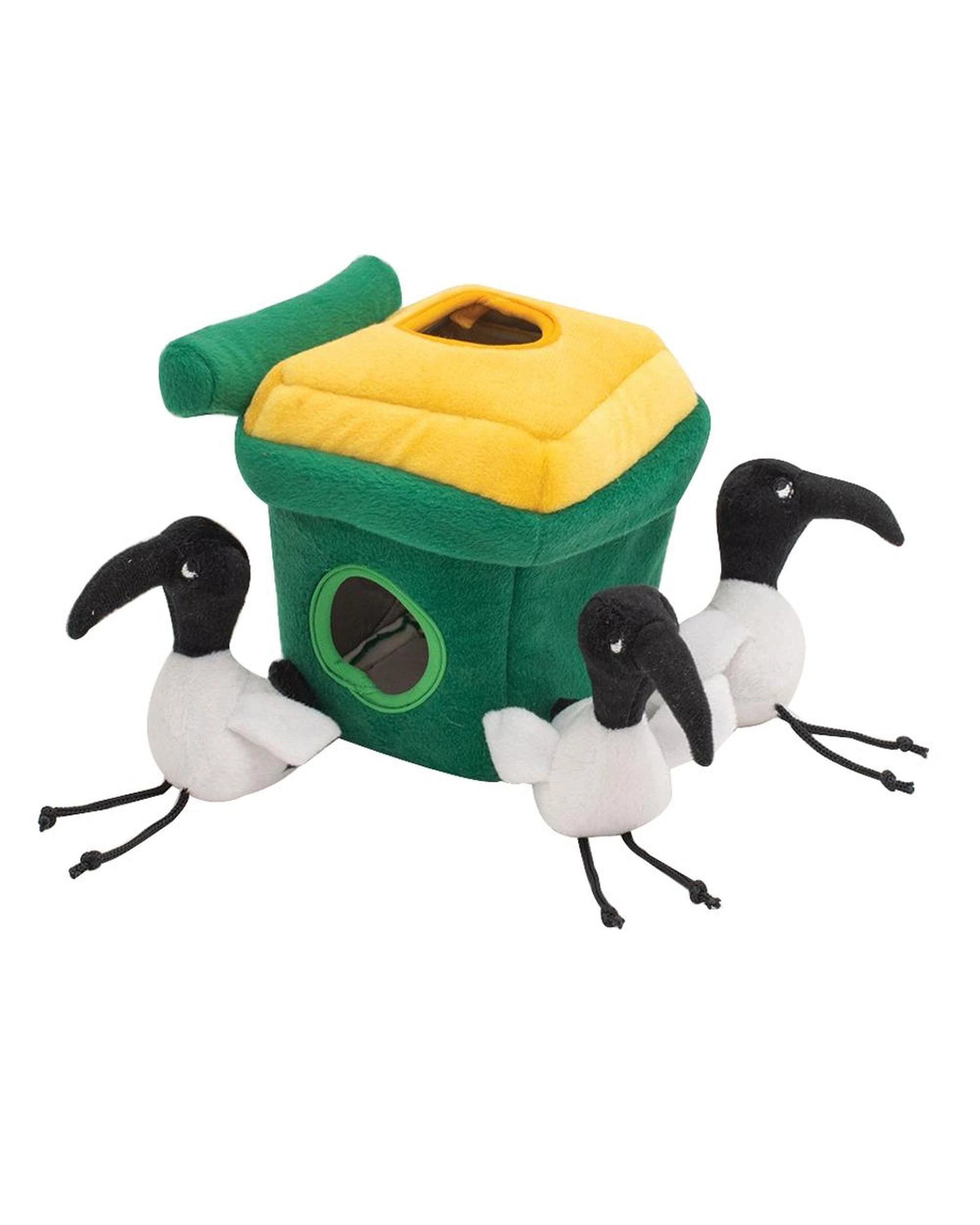 2 Zippy Paws Zippy Burrow Bin Chicken in Wheel Bin Interactive Dog Squeaker Toy, 2 of 3