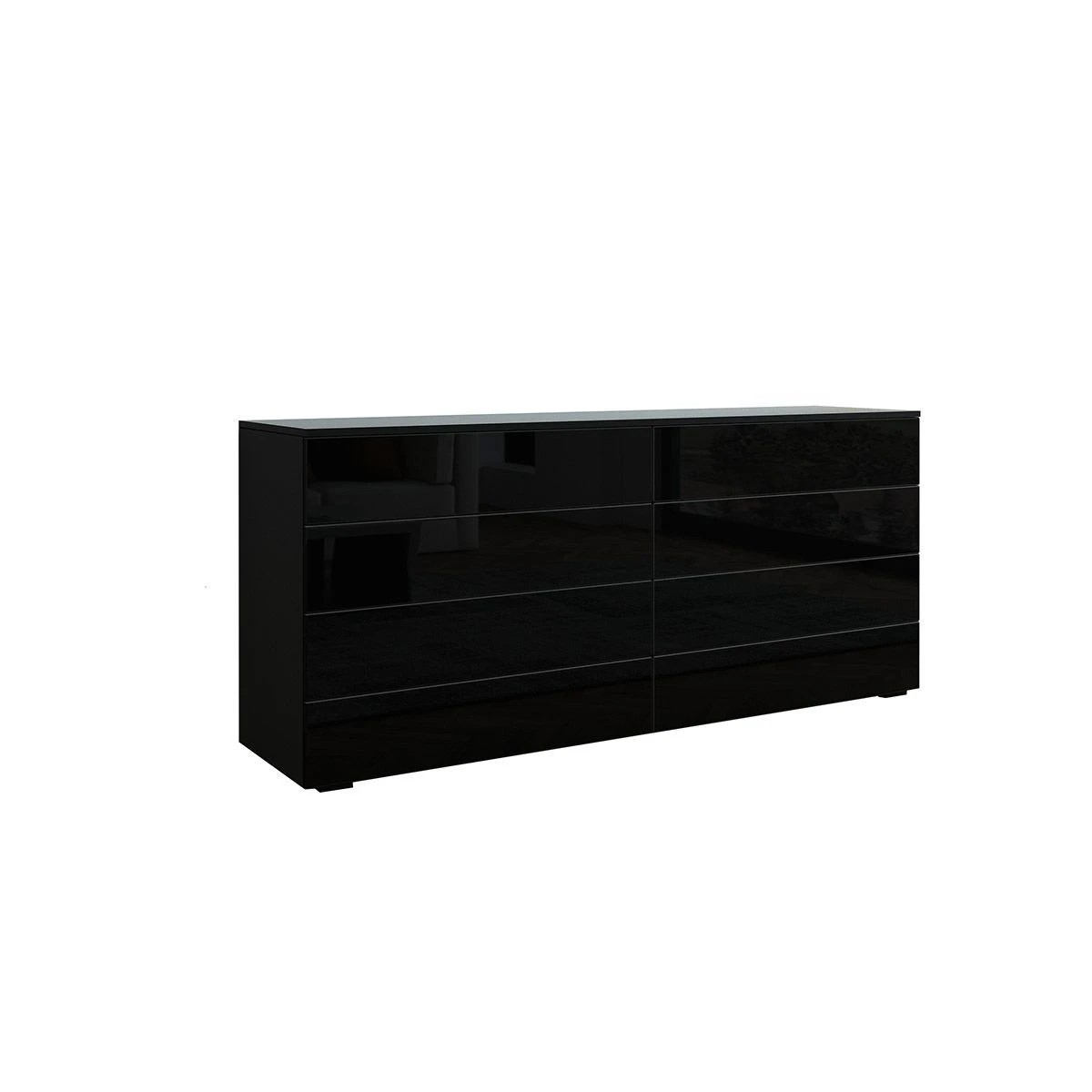 1 Ausway 8 Drawer Cabinet Chest of Drawers Storage High Gloss, 1 of 6