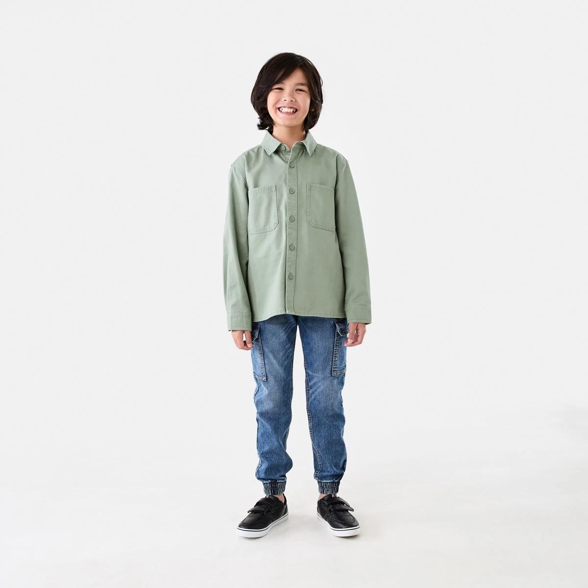 7 Twill Utility Overshirt Lpad Green, 7 of 10