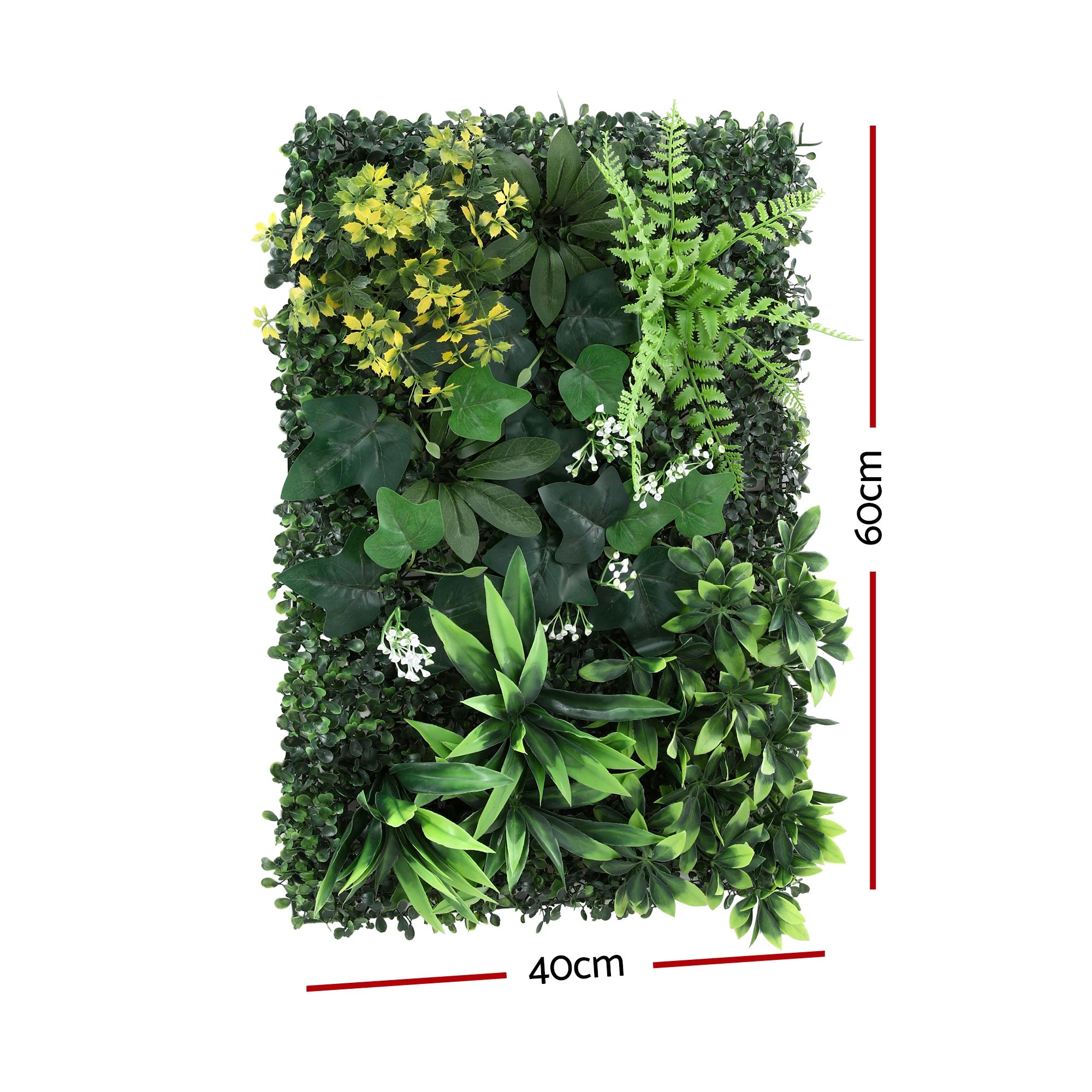2 Gardeon 4PCS Artificial Plant Wall Panels 40X60CM Boxwood Panel Backyard Hedge Grass Backdrop - Green, 2 of 2