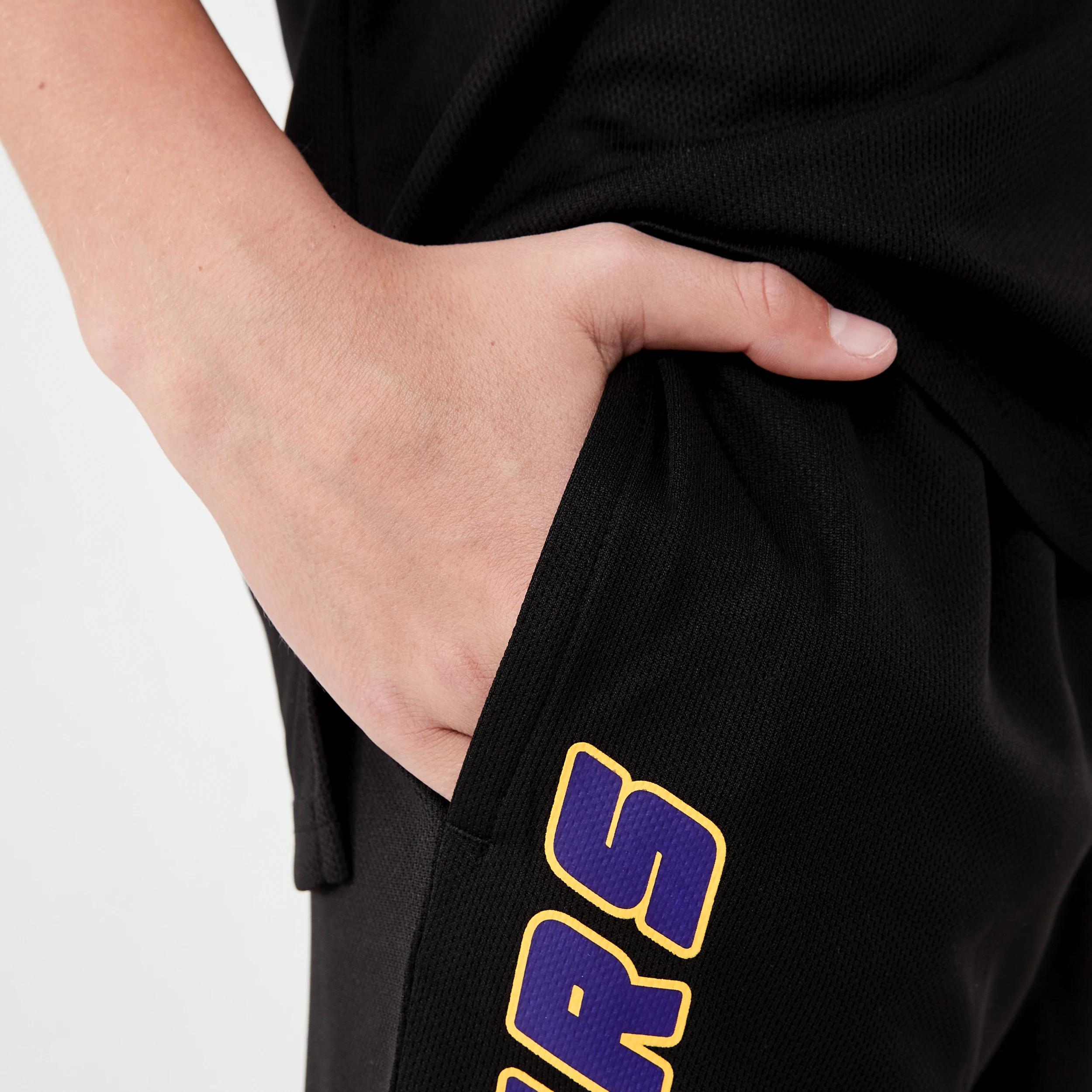 4 Official NBA Kids Mesh Shorts BLACK LAKERS MESH SHORT, 4 of 8