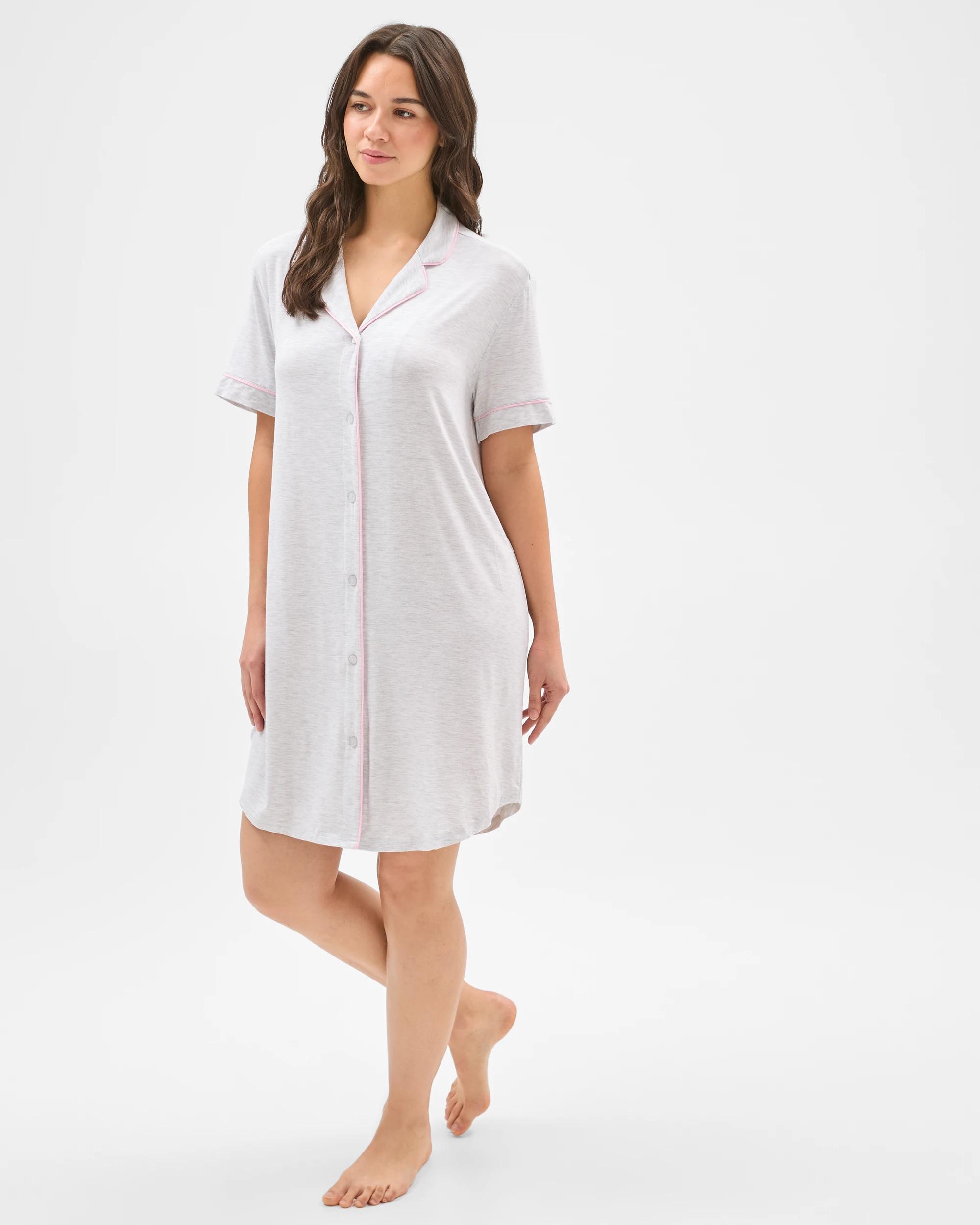 6 Target Woman Bamboo Short Sleeve Nightshirt GREY FAIRYTALE, 6 of 7