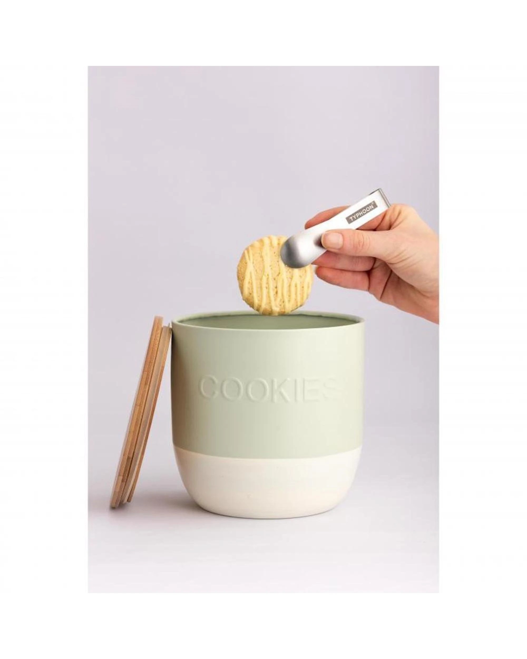 5 Typhoon Oben Cookie Storage 2.3L With Mini Tongs  Green, 5 of 7