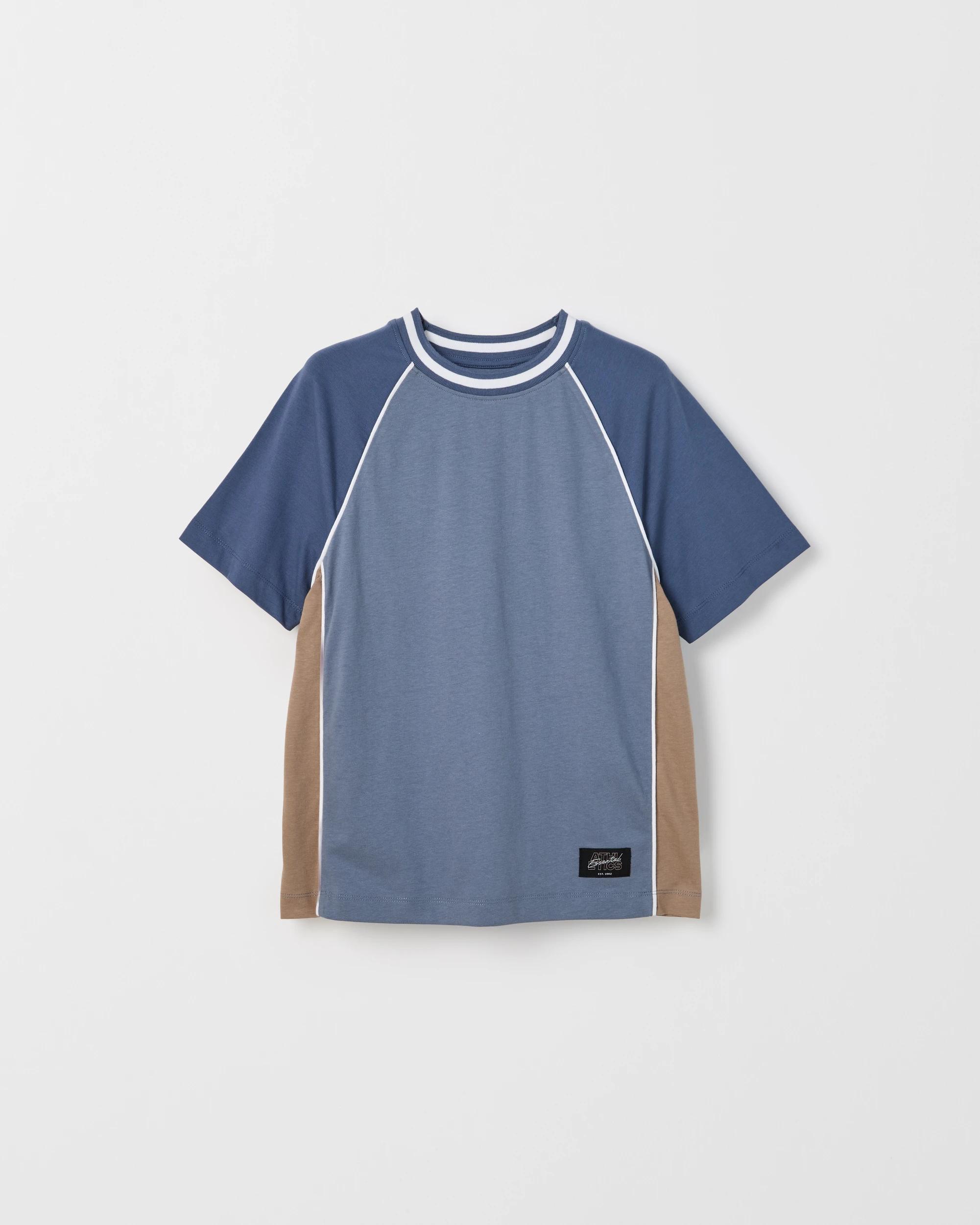 5 Target Kids Australian Cotton Raglan Sleeve Spliced T-Shirt BLUE, 5 of 6