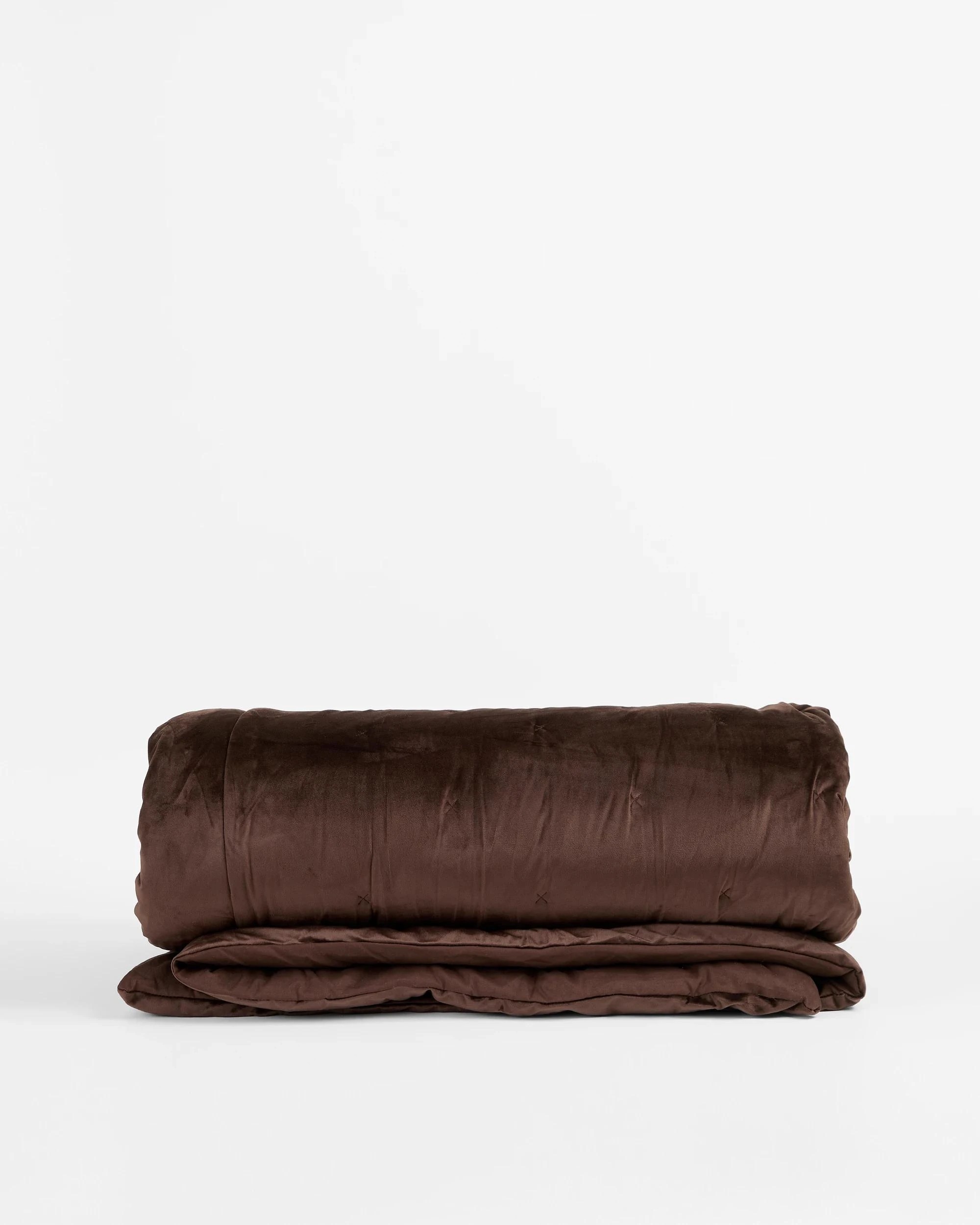 1 Target Lacy Velvet Comforter - Super King Bed - Brown, 1 of 3