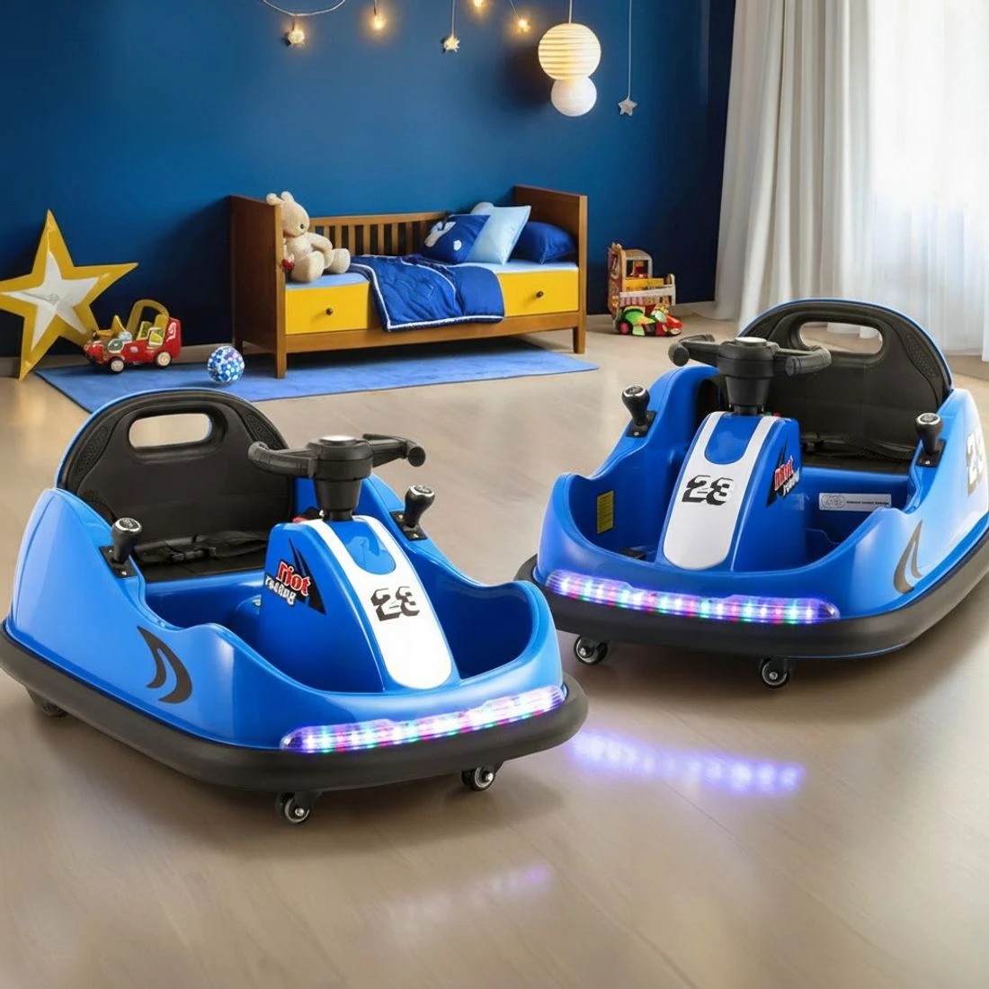 5 Rigo Kids Ride On Car Bumper Kart 6V Electric Toys Cars Remote Control - Blue, 5 of 6