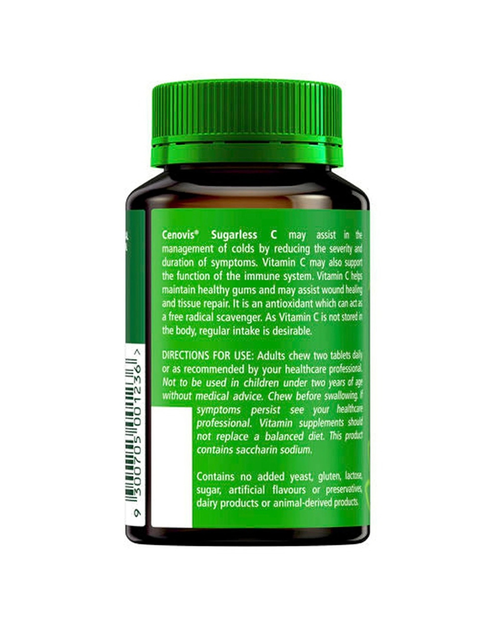 2 Cenovis 100pc Sugarless Vitamin C 500mg Antioxidant Chewable Tablets Supplement, 2 of 5