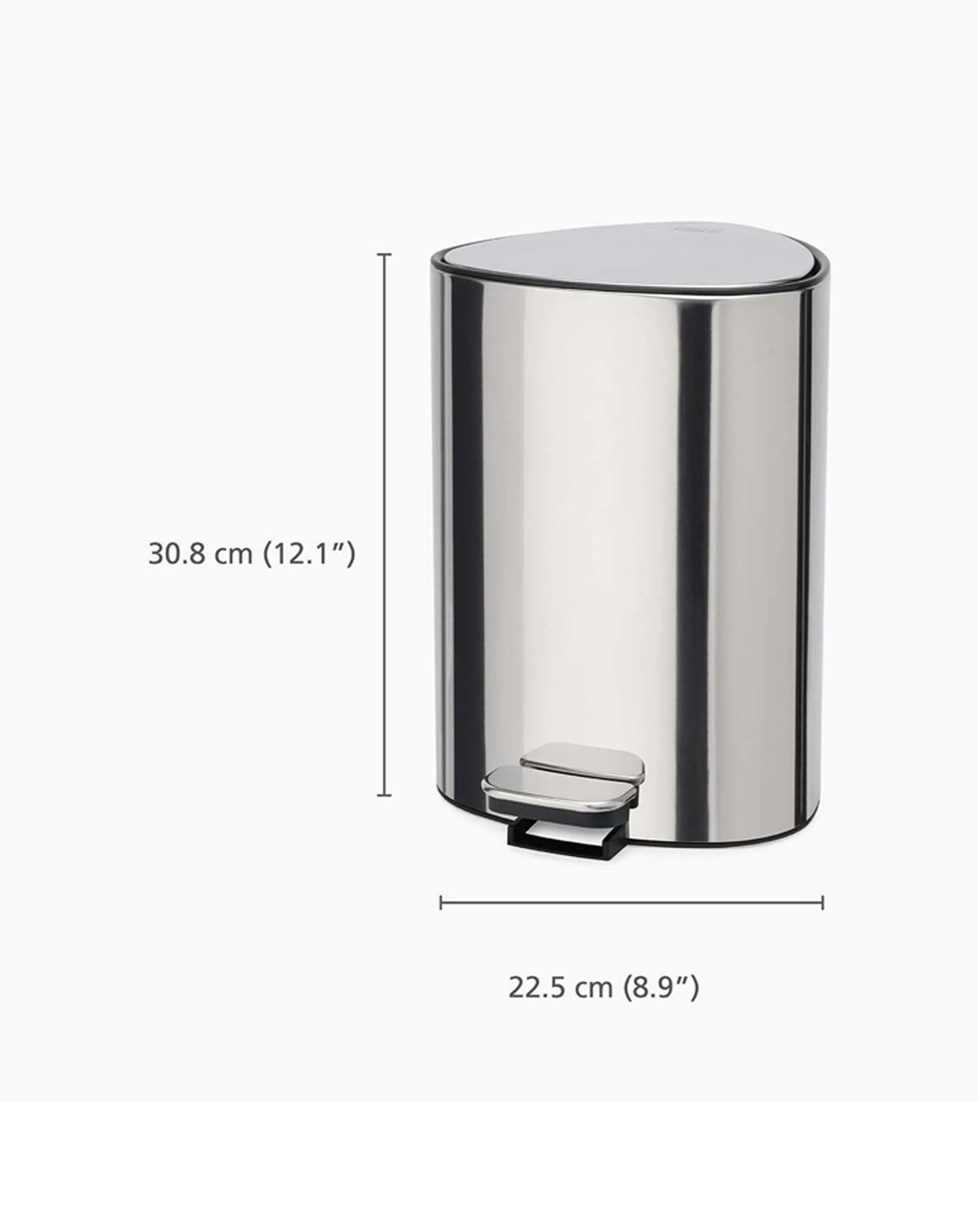 5 Joseph Joseph EasyStore Luxe 5L Pedal Bin Stainless Steel Polished Soft - Silver, 5 of 5