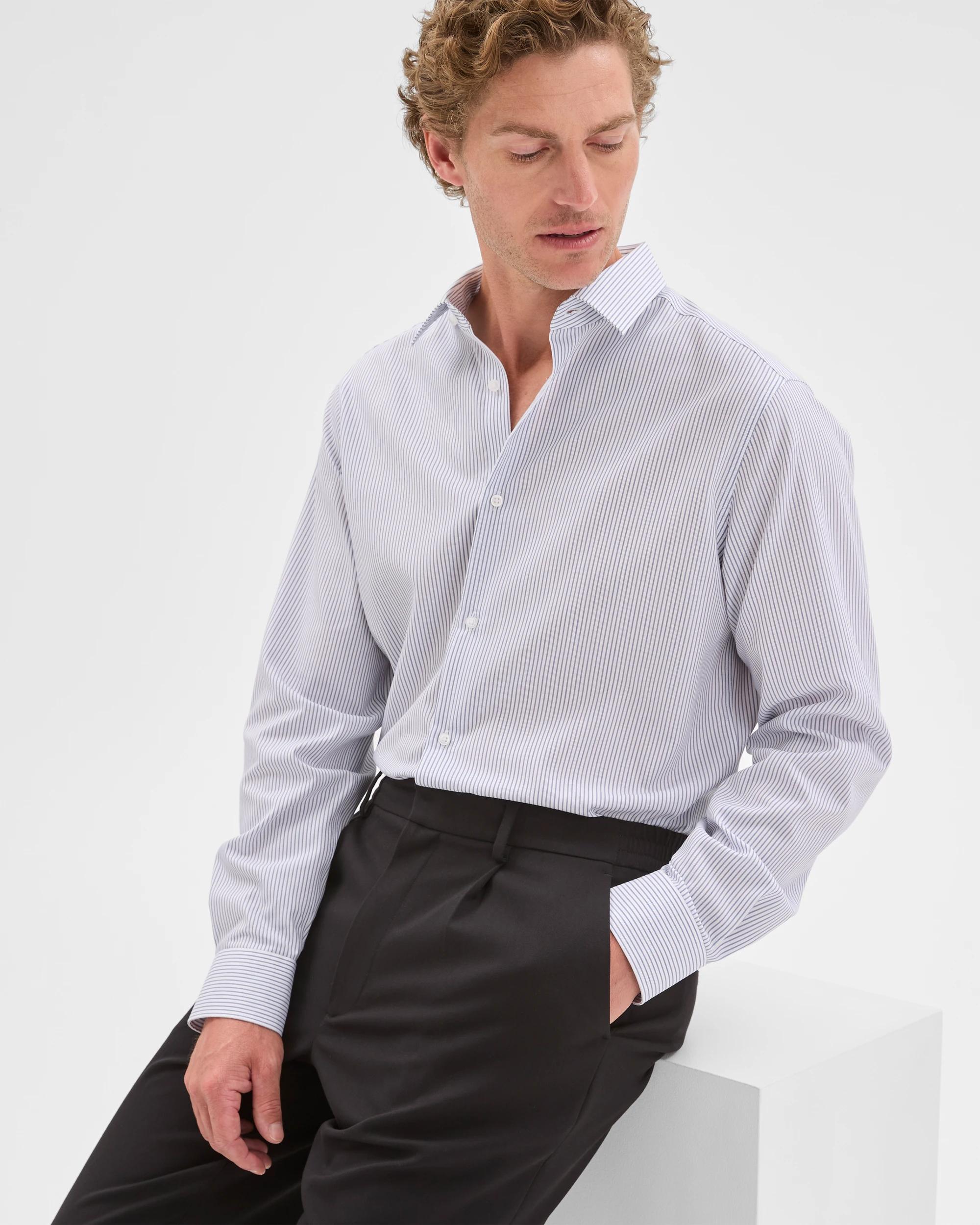 5 Preview Australian Cotton Non Iron Business Shirt BLUE, 5 of 7