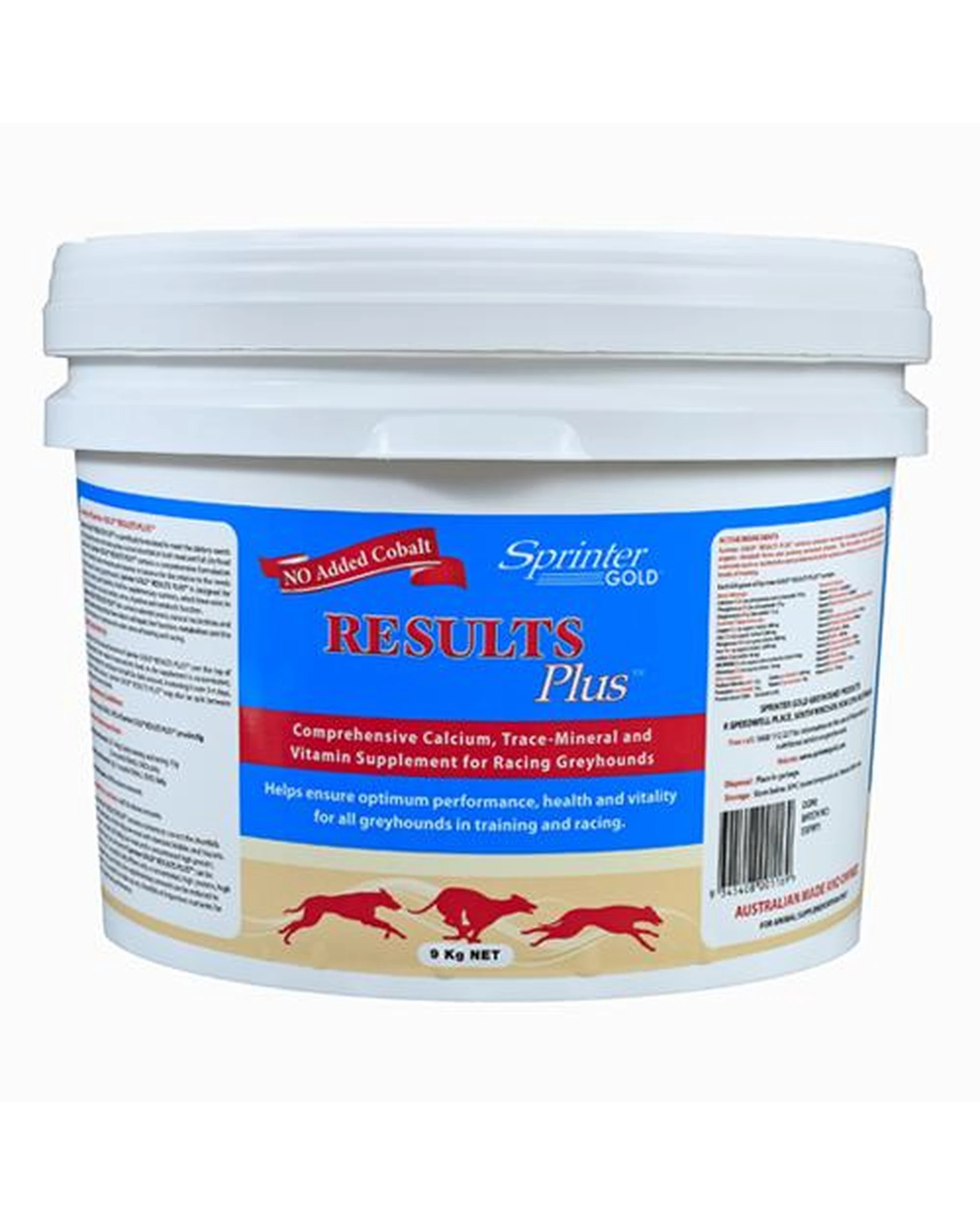 1 Sprinter Gold Results Plus Calcium & Vitamin Greyhound Supplement 9kg, 1 of 1