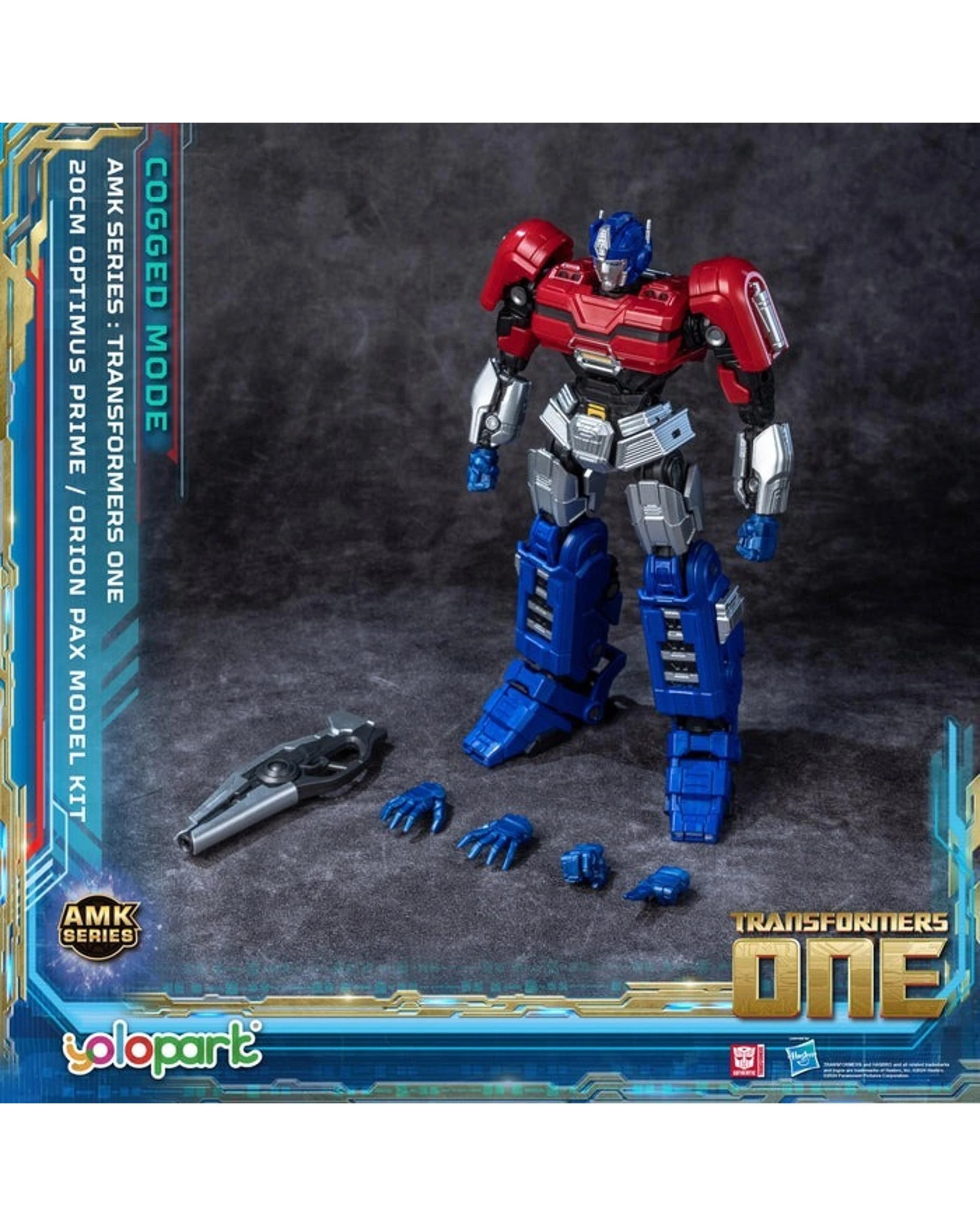 6 Yolopark Transformers One Orion Pax Optimus Prime Cogged Mode AMK Series 20cm Advance Model Kit, 6 of 6