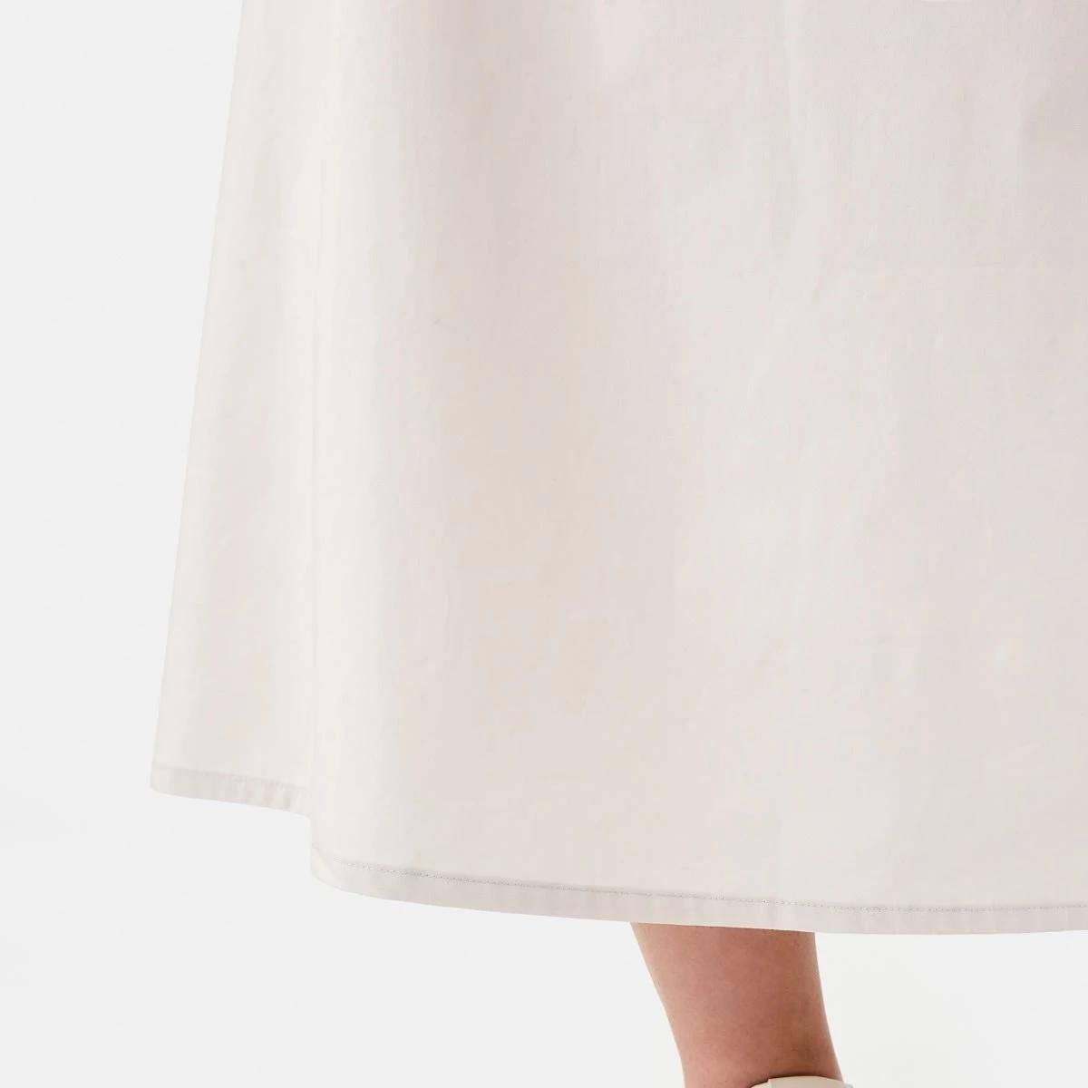 8 Sleeveless Shirred Knit Woven Midi Dress NATURAL BEIGE, 8 of 10