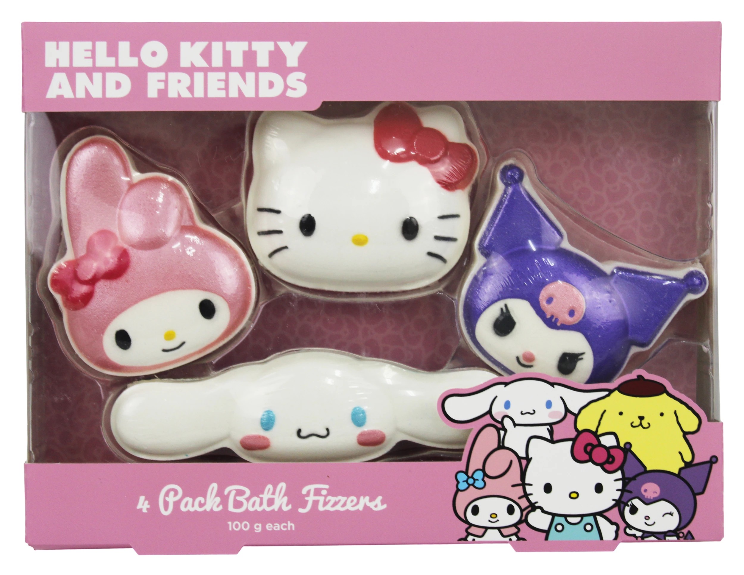 1 4 Pack Hello Kitty and Friends Bath Fizzers 100g, 1 of 5