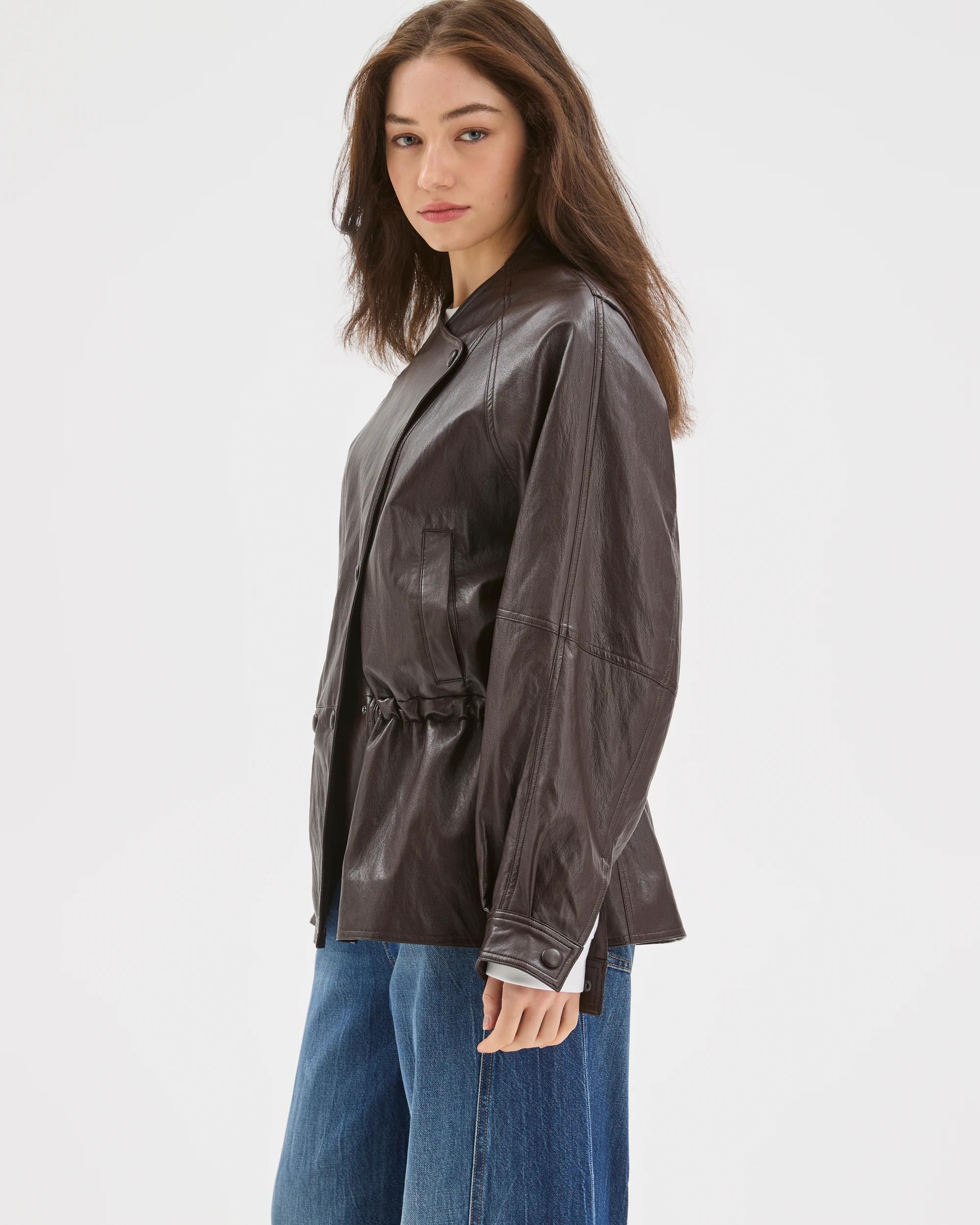 6 Lily Loves PU Aviator Jacket TRUFFLE, 6 of 9